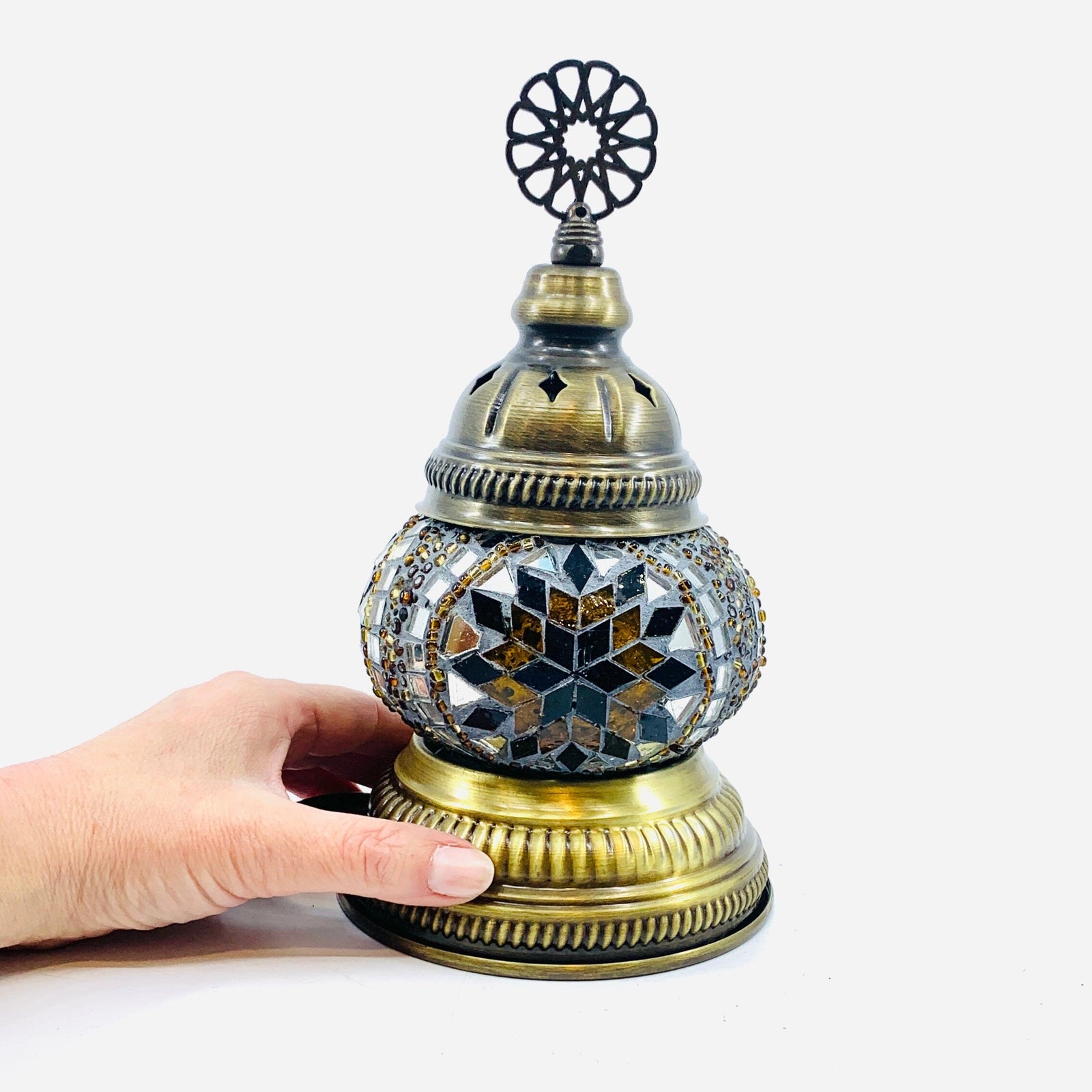 Turkish Mosaic Mini Lamp, 8 Decor Natto USA 