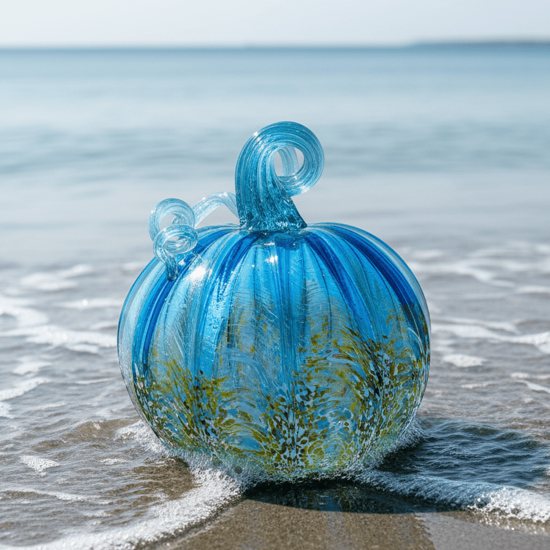 Daily Pumpkin 258 Large Gabby Luke Adams Glass Blowing Studio 