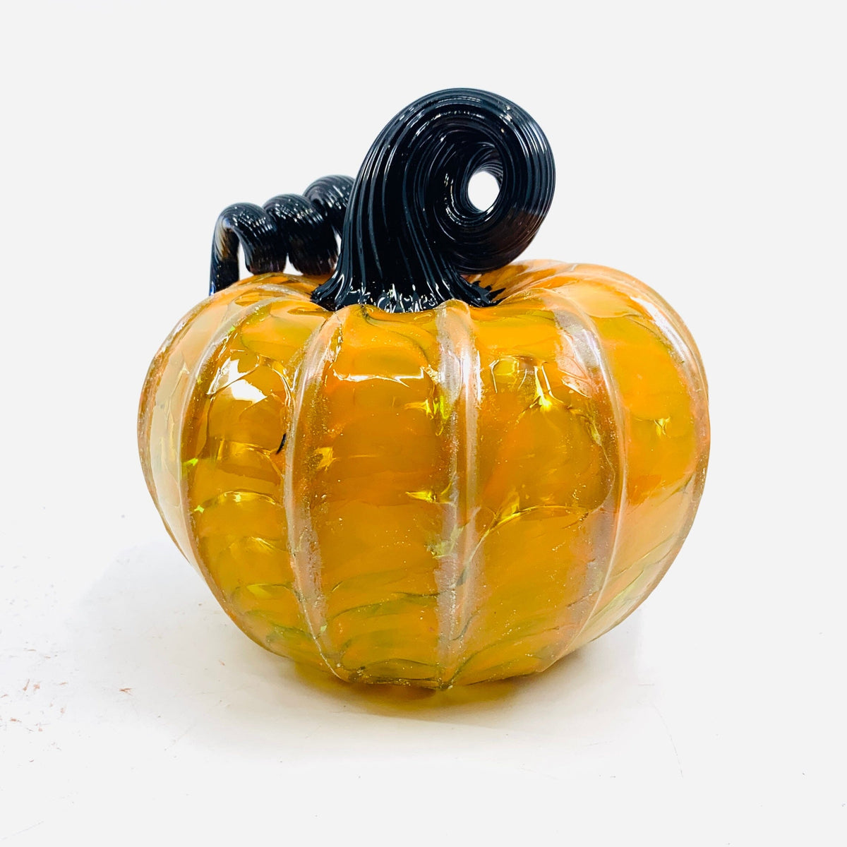 Daily Pumpkin 592 Fall Shimmer Squat Daily Pumpkin Luke Adams Glass Blowing Studio 