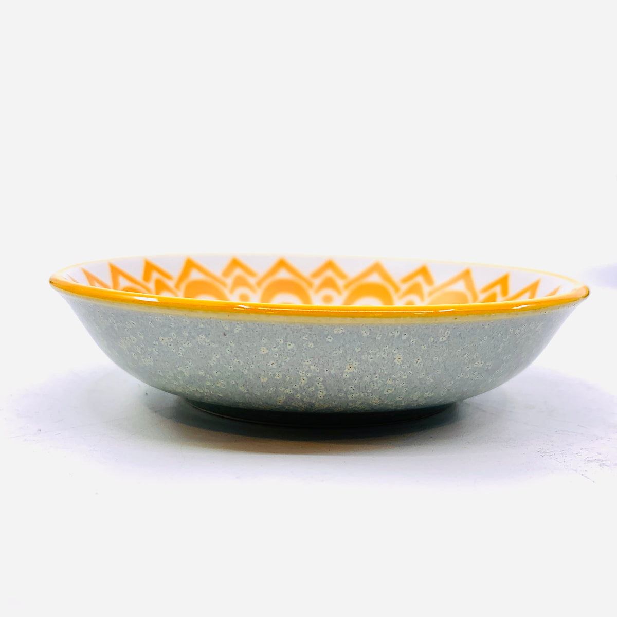 Patterned Porcelain Dipping Bowl 5, Mustard