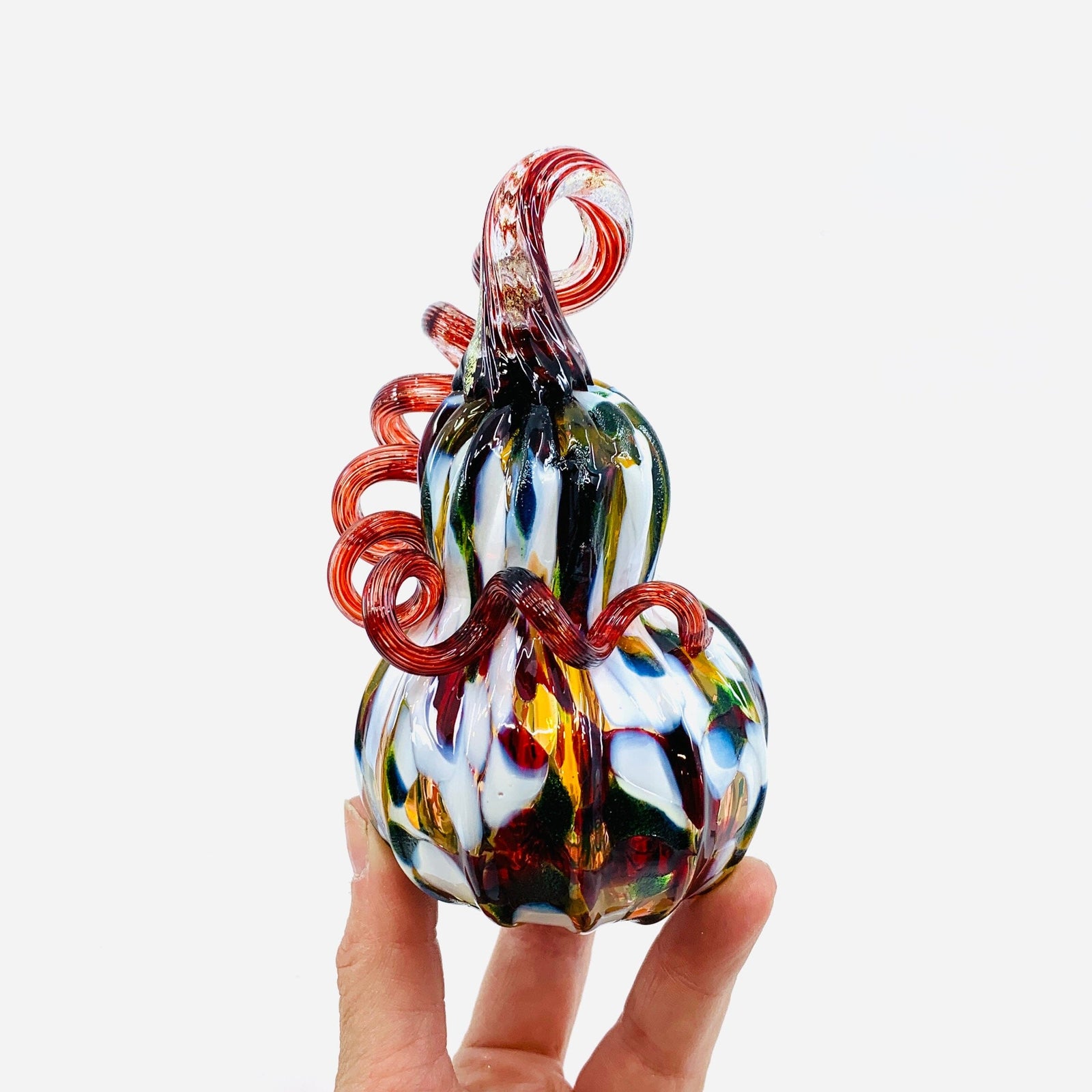 Daily Pumpkin 1614 Holiday Mini Gourd Gabby Luke Adams Glass Blowing Studio 