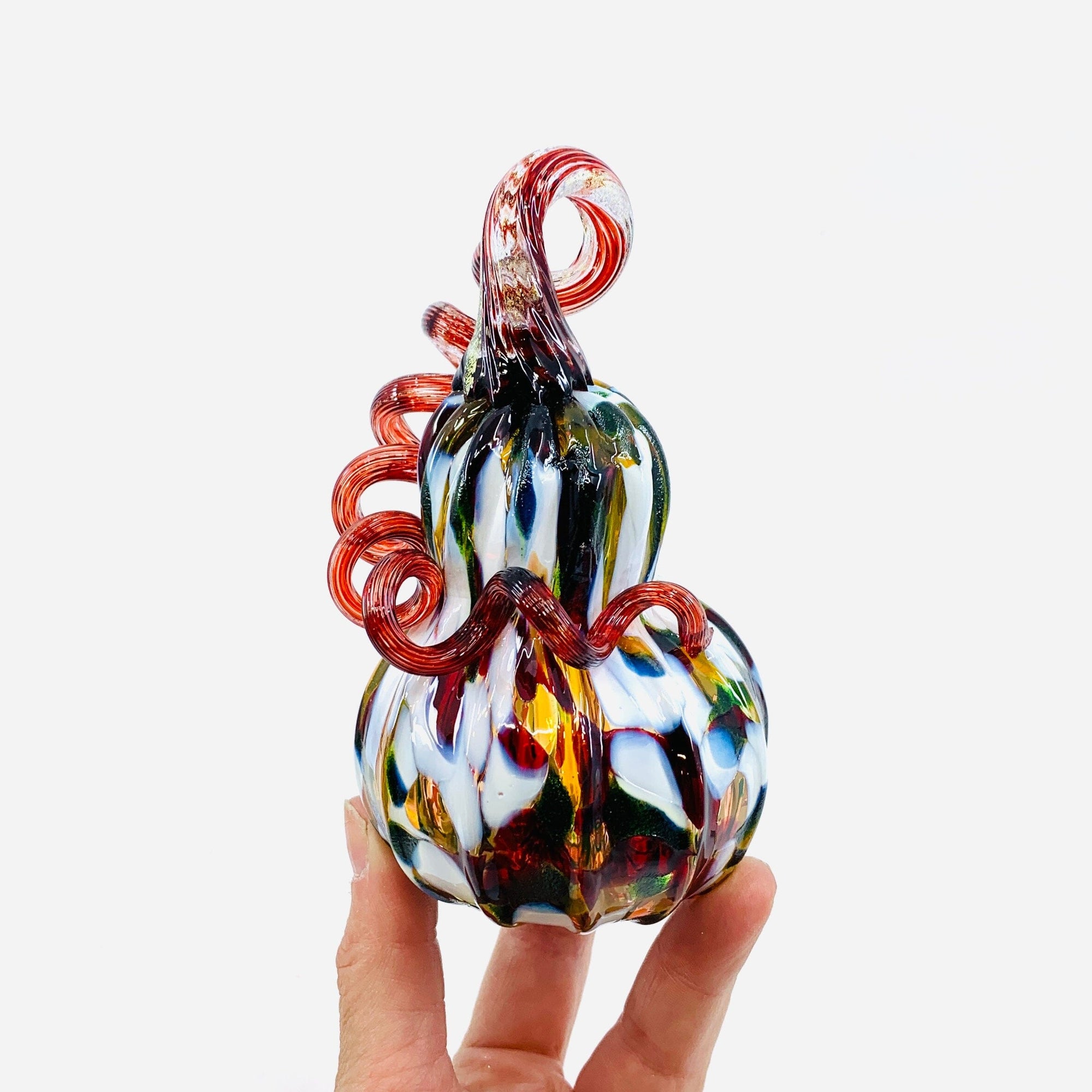 Daily Pumpkin 1614 Holiday Mini Gourd Gabby Luke Adams Glass Blowing Studio 