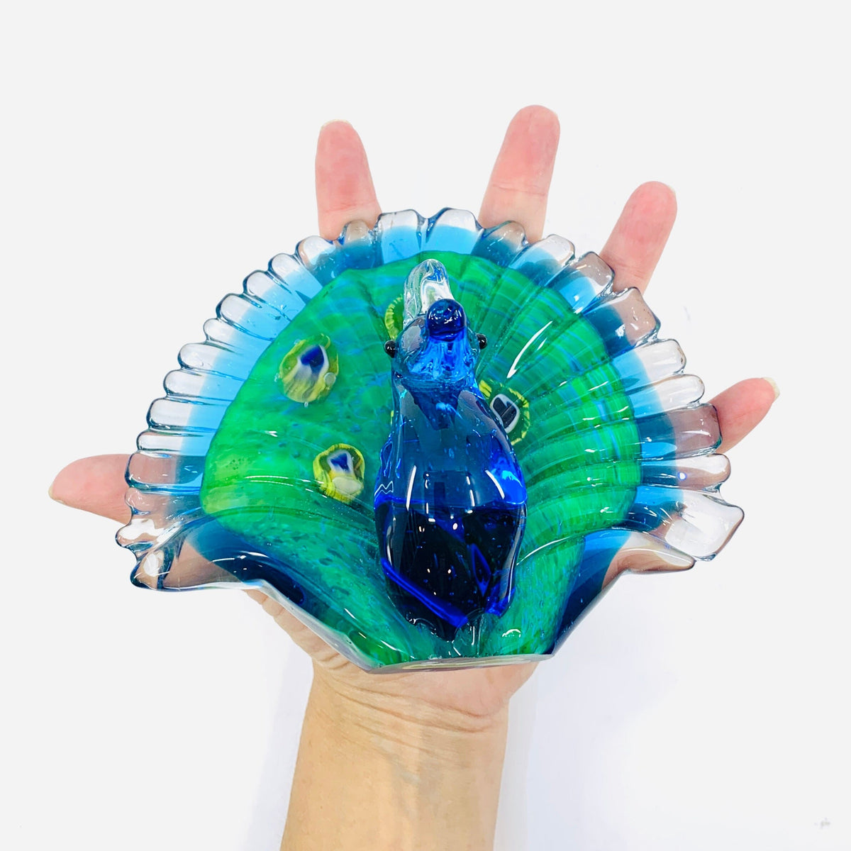 Peacock Fan-Tail Paperweight