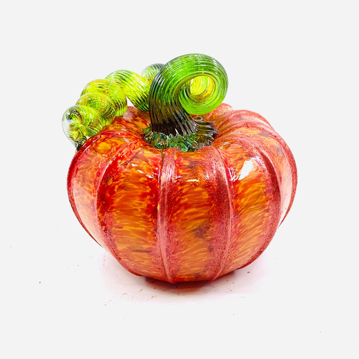 Daily Pumpkin 588 Fall Shimmer Squat Daily Pumpkin Luke Adams Glass Blowing Studio 