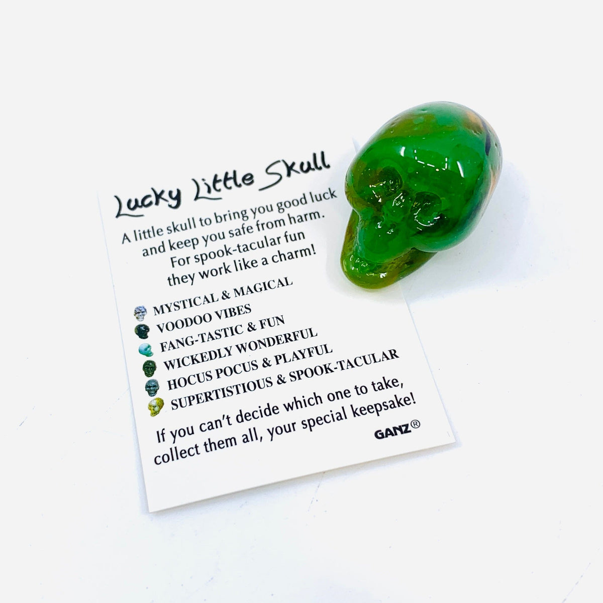 Lucky Little Skull Pocket Charm PT206 Miniature GANZ 