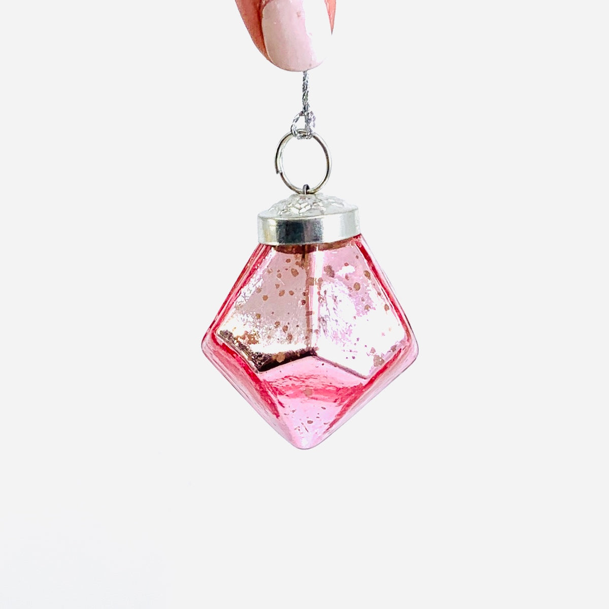 Glass Diamond Drop  Ornament