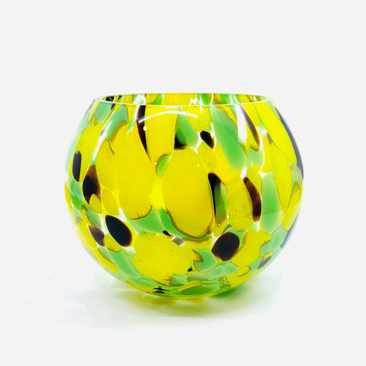 Glass Easter Bowls, Lemon Diamond Star 