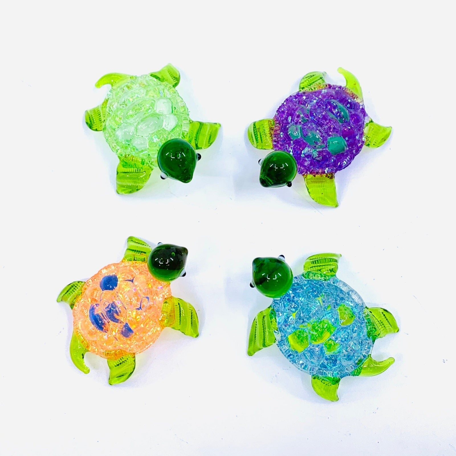 Glass Colorful Shell Turtle, Green 338 GANZ 