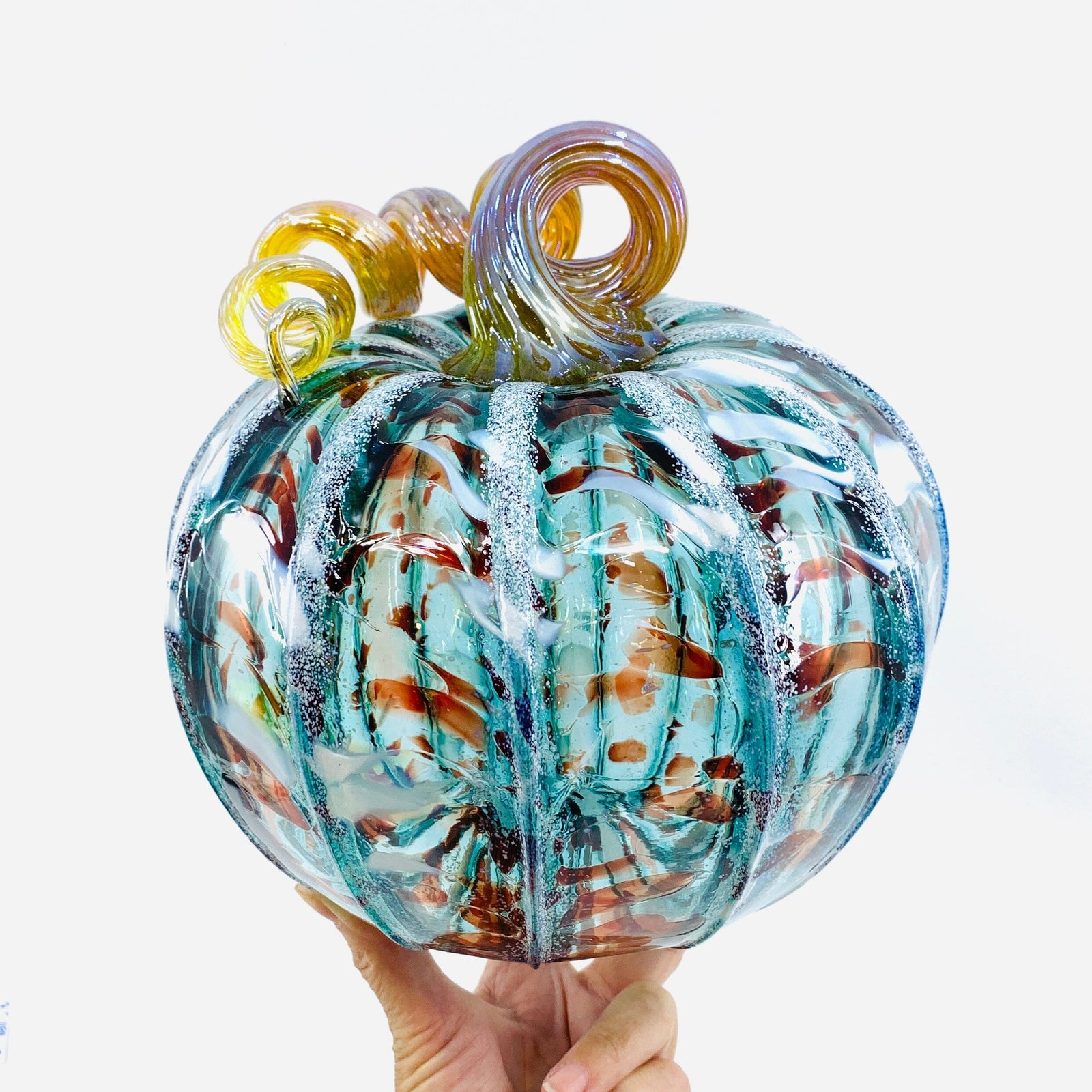 Daily Pumpkin 2493 Large Gabby Luke Adams Glass Blowing Studio 