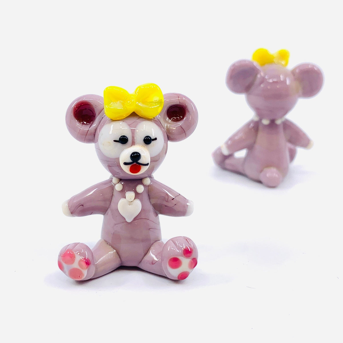 Glass Purple Koala Bear Miniature Alex 