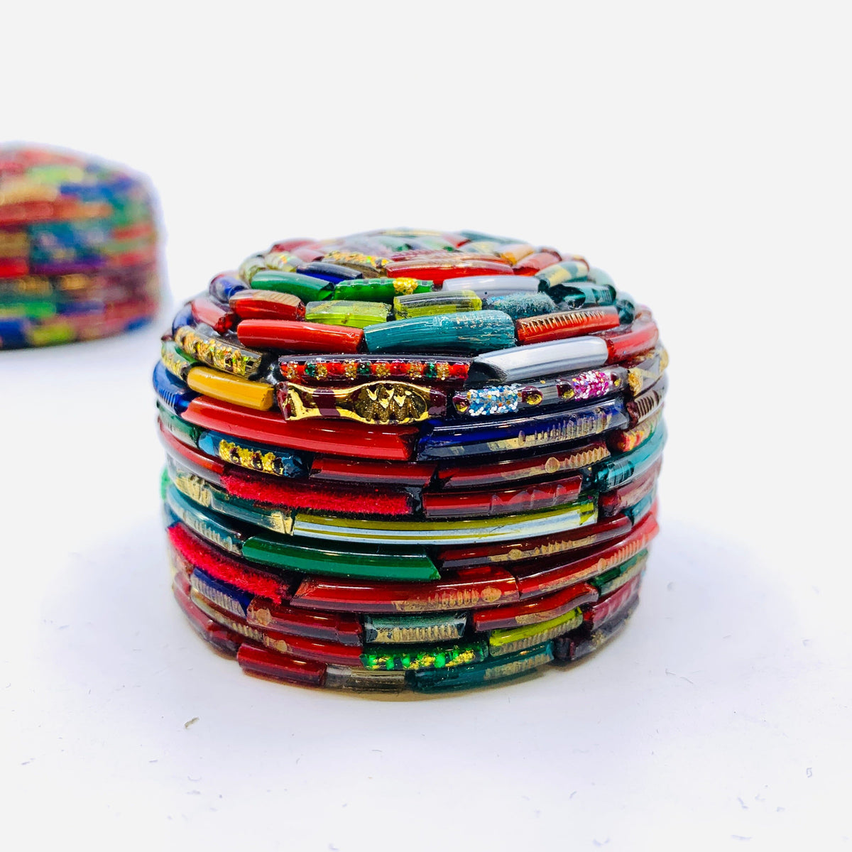 Recycled Glass Bangle Jewelry Boxes