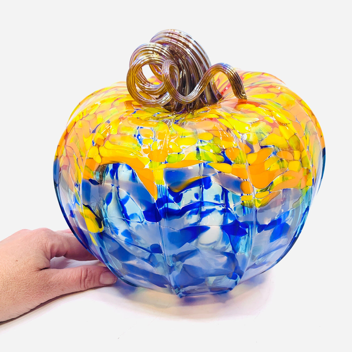 Daily Pumpkin 610 Almost a Starry Night Large Daily Pumpkin Luke Adams Glass Blowing Studio 