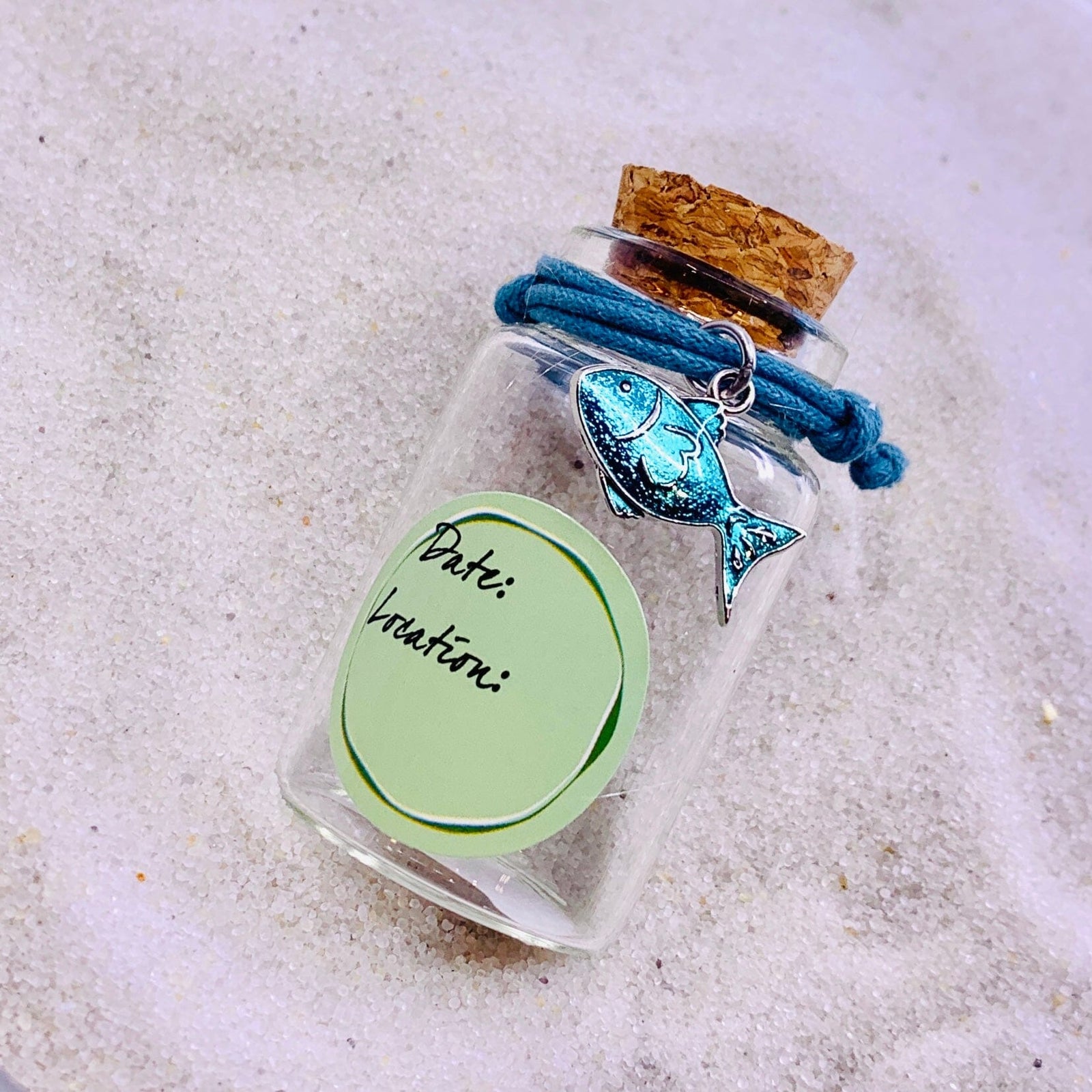 Keepsake Sand Jar and Bracelet, Blue Fish Jewelry GANZ 
