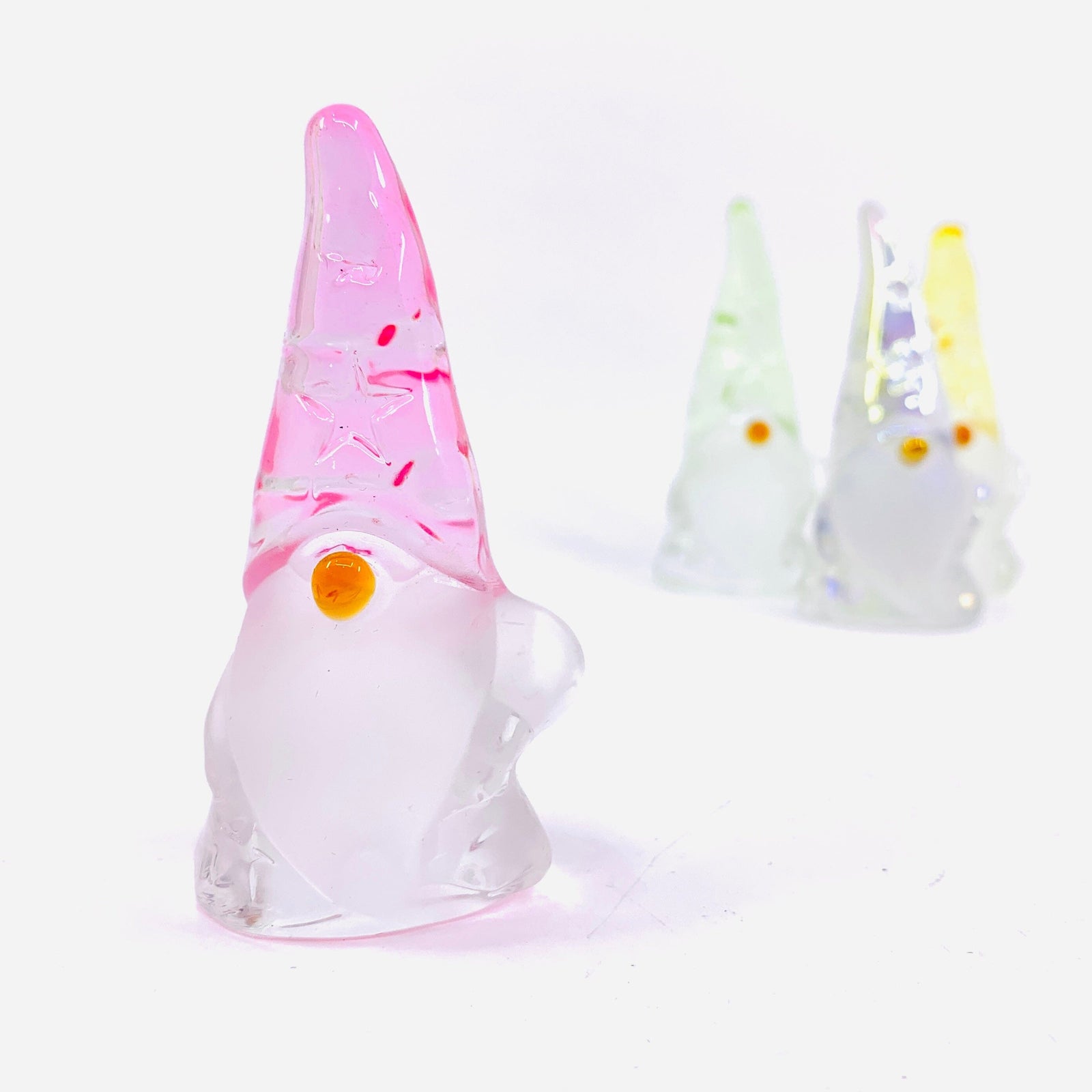 Glass Spring Star Gnome, Pink Miniature Amazon 