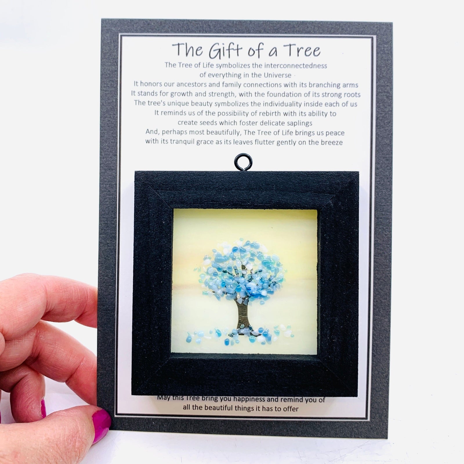Fused Glass Tree of Life Shadow Box 13 Decor Glimmer Glass Gifts 