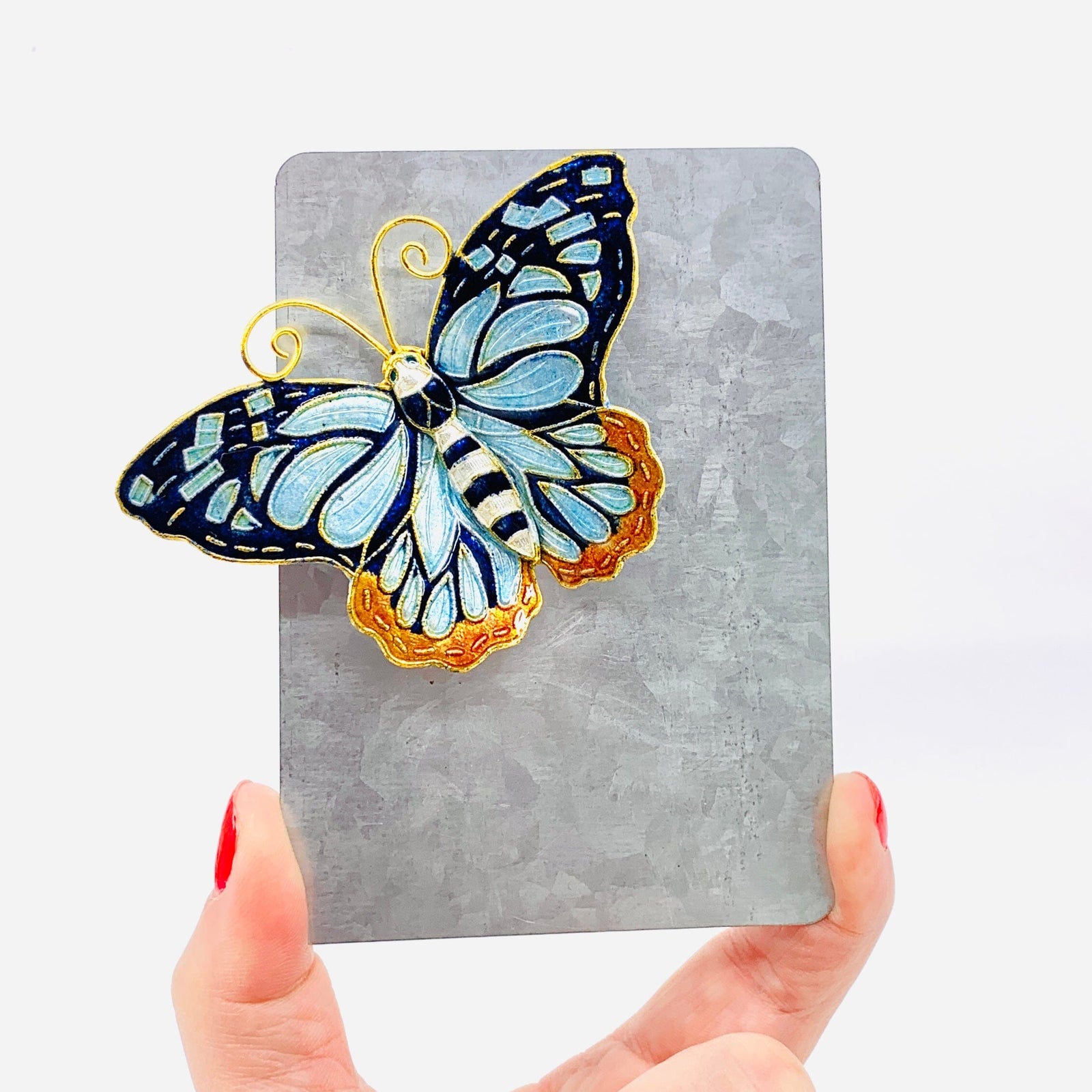 Pewter Enameled Butterfly Magnets -12 Decor Kubla Craft 