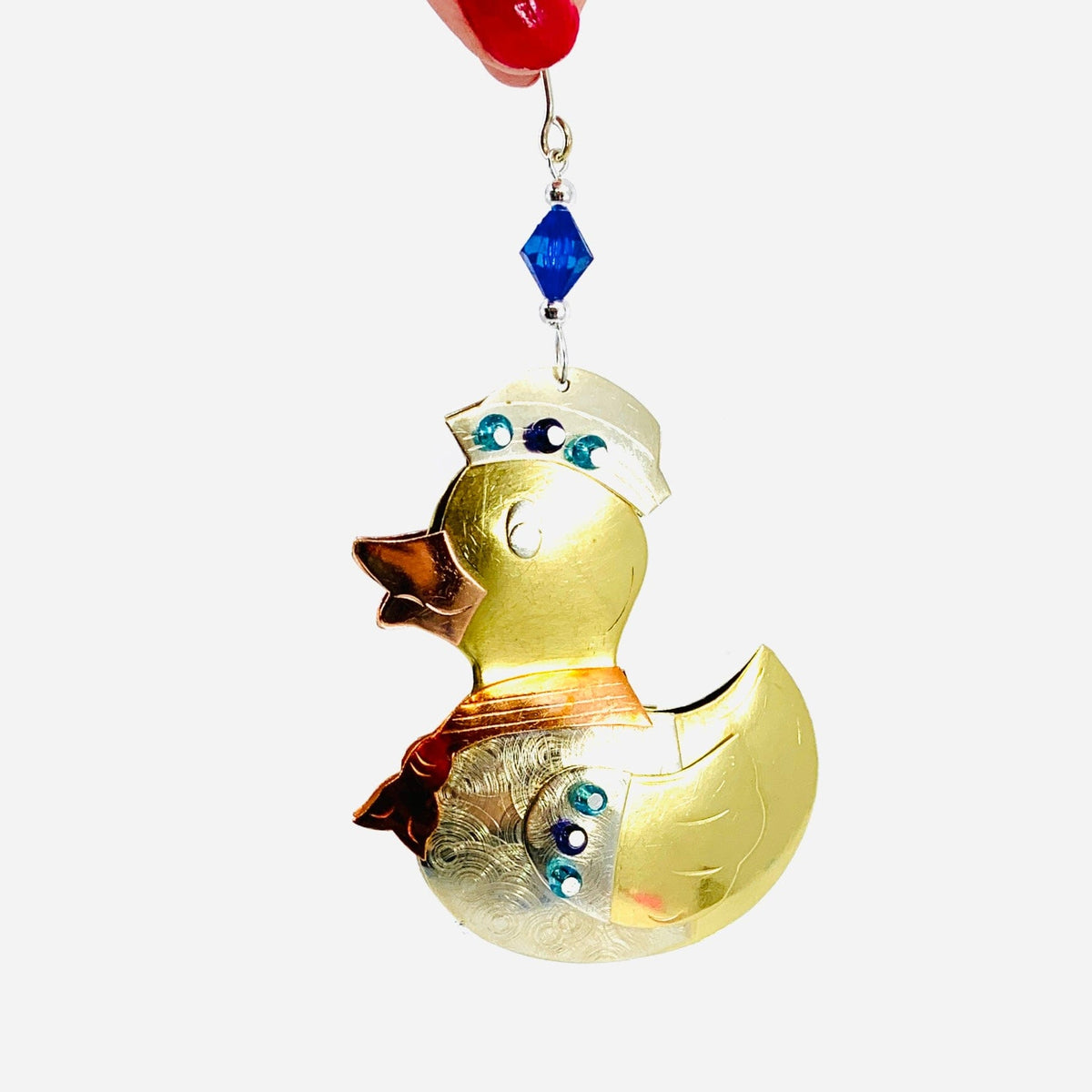 Mixed Metal Ornament, Sailor Duckie Miniature Pilgrim Imports 