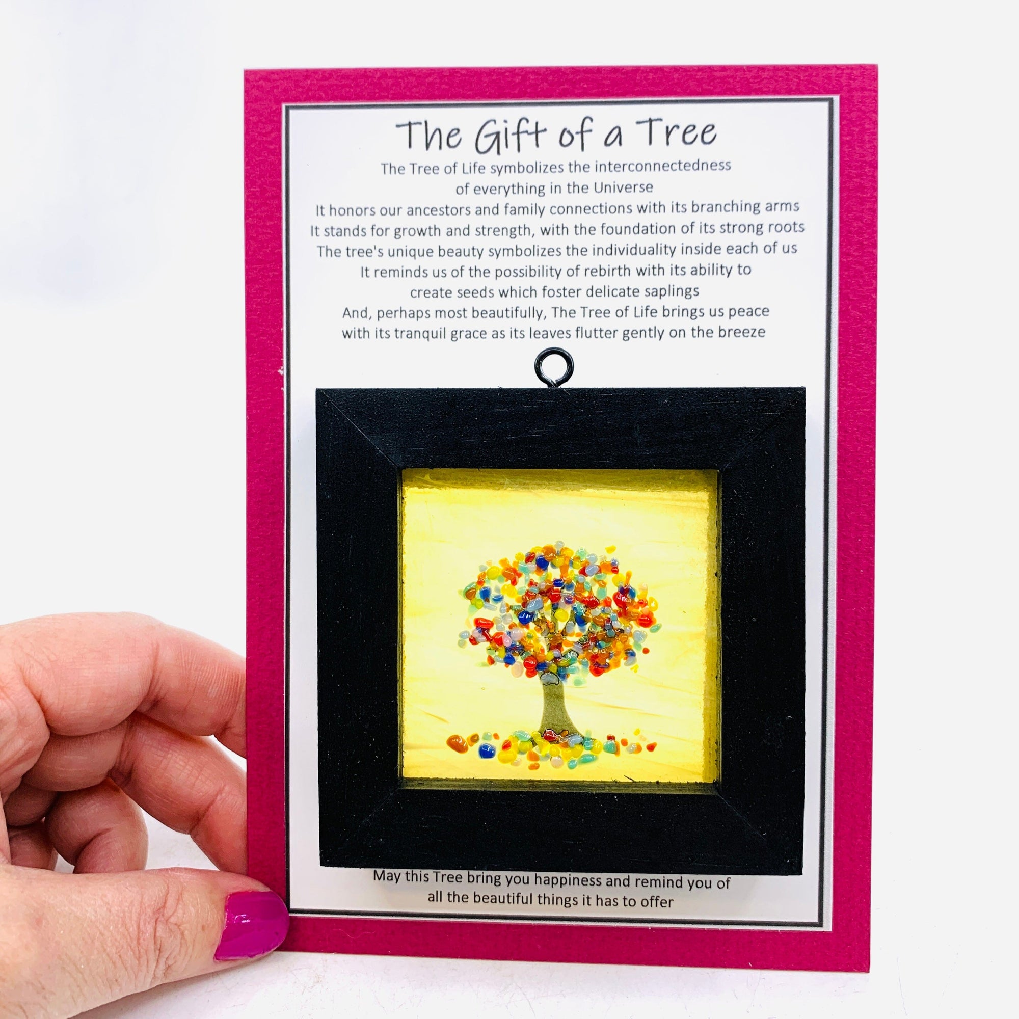 Fused Glass Tree of Life Shadow Box 3 Decor Glimmer Glass Gifts 