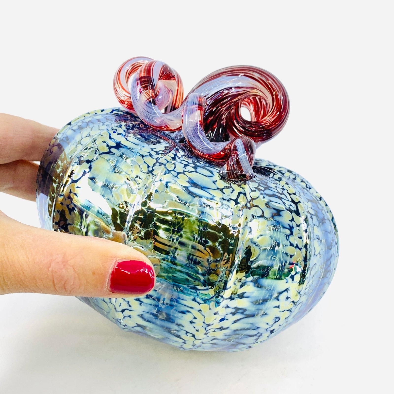 Daily Pumpkin 2024 Mirror Squat Gabby Luke Adams Glass Blowing Studio 