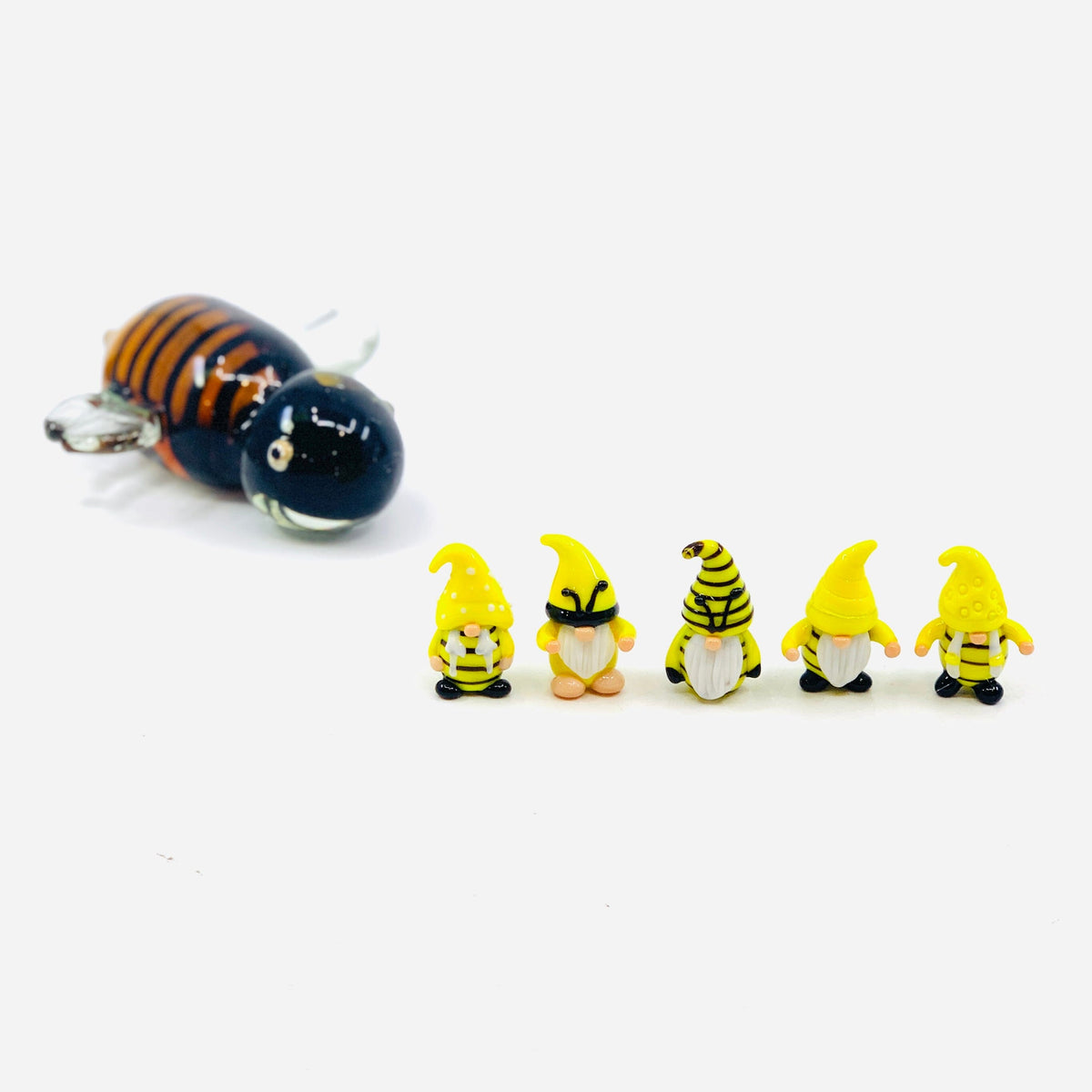 Glass Worker Bee Gnomes Miniature Alex 