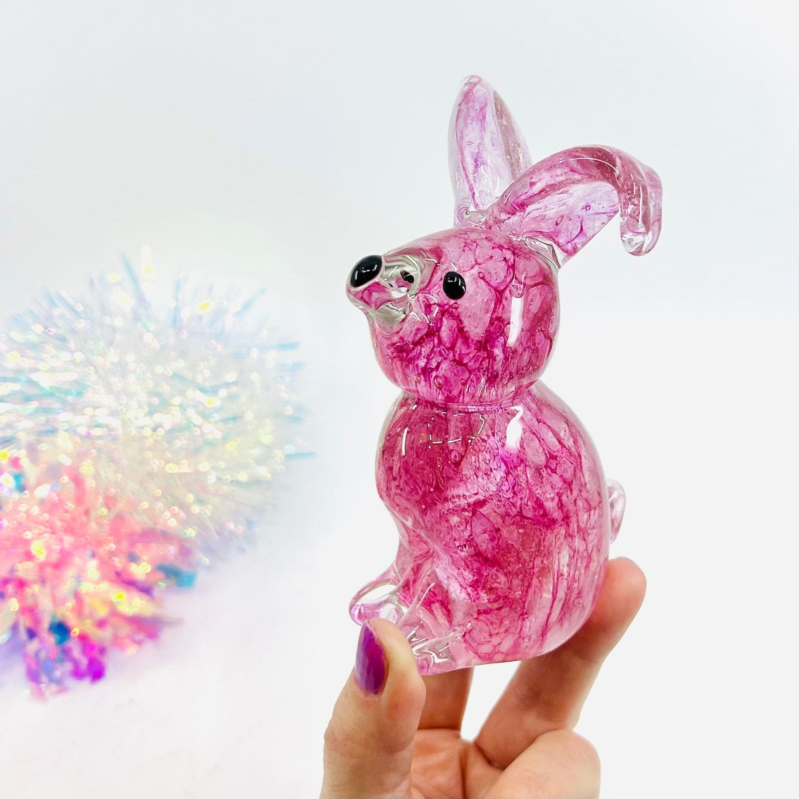 Baby Glass Bunny, Pink Rosie Pants Decor Chesapeake Bay 