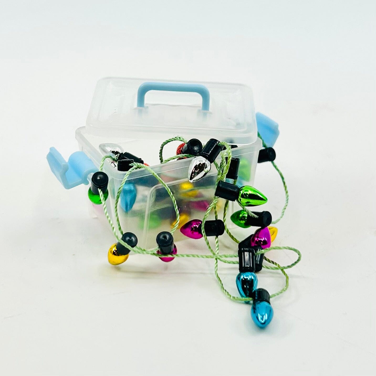 Tiny Attic Tote of Christmas Lights Miniature - 