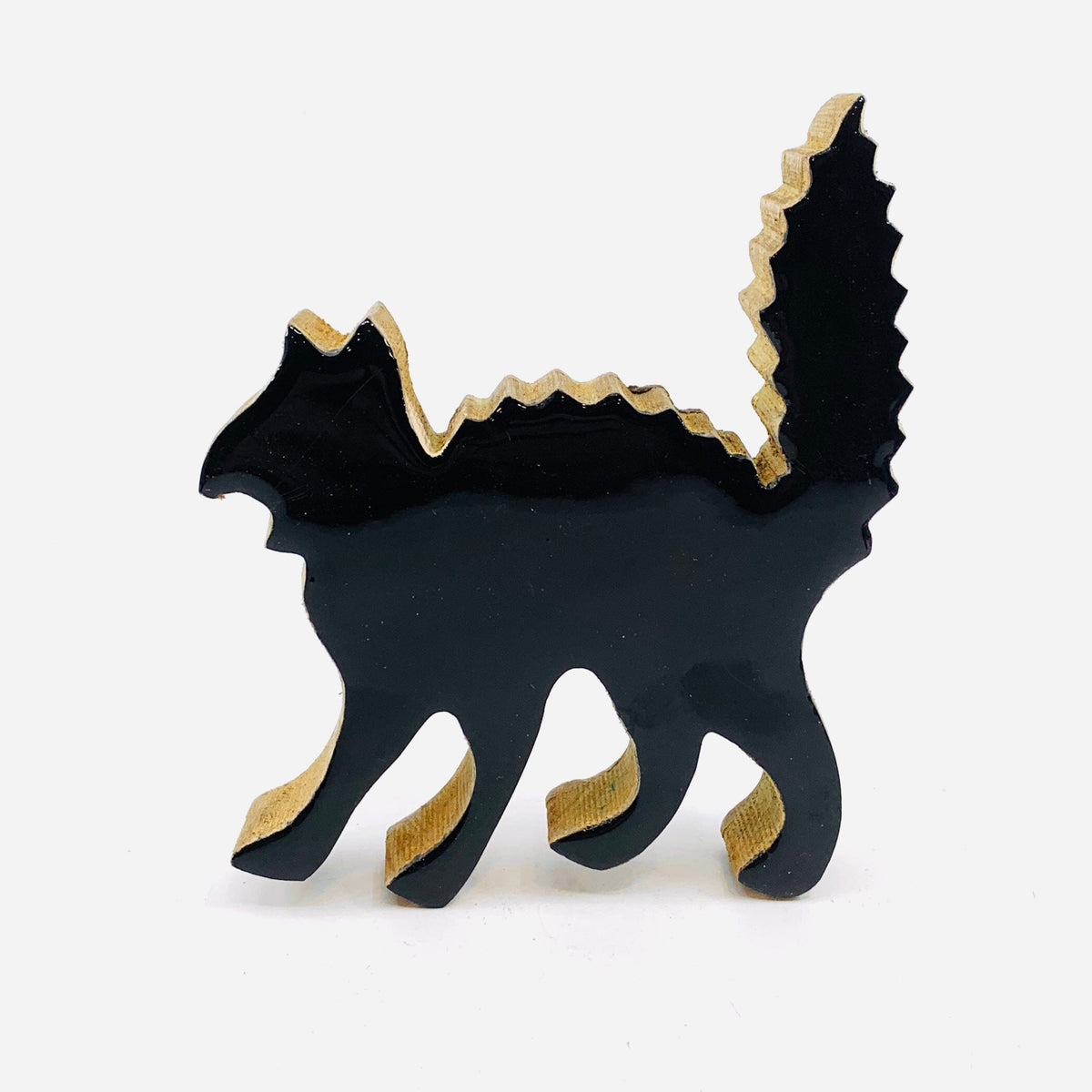 Wooden Black Scaredy Cat KEL-TOY 