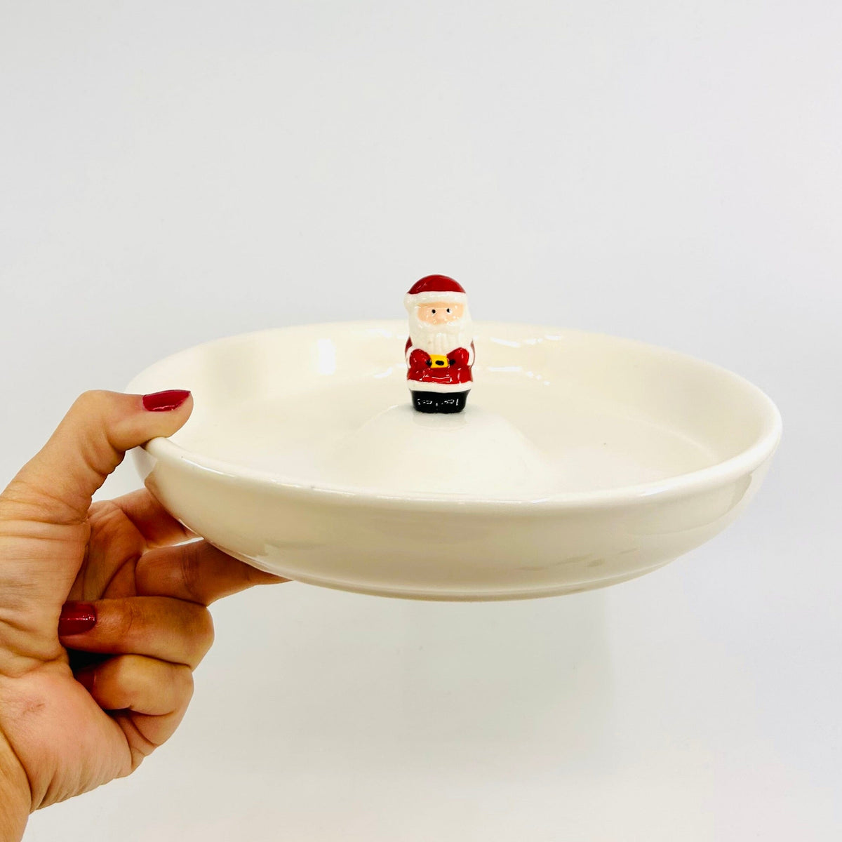Stoneware Holiday Serve Ware, Santa Creative Co-op 