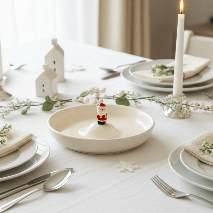 Stoneware Holiday Serveware, Santa Creative Co-Op 