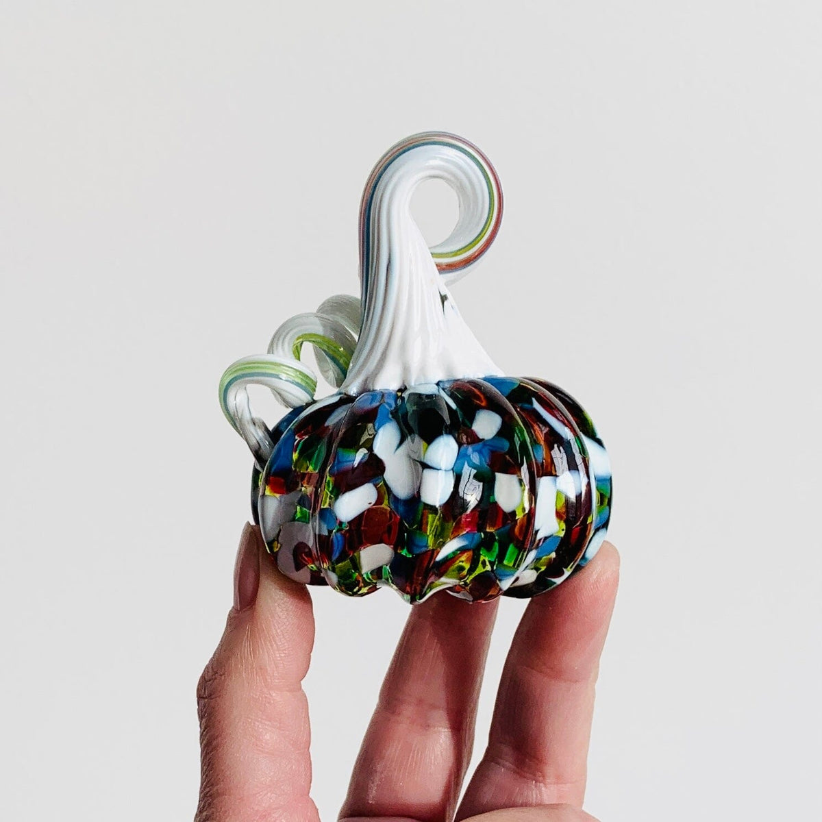 Daily Pumpkin 1298 Mini Paperweight Daily Pumpkin Luke Adams Glass Blowing Studio 