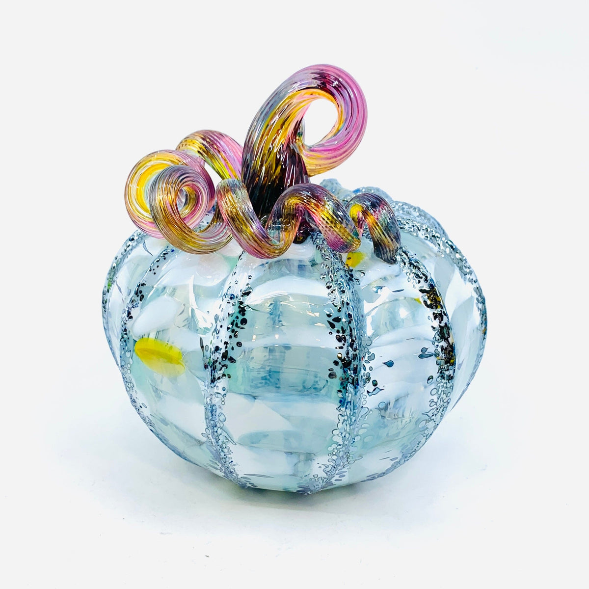 Daily Pumpkin 2841 Color-Twist Stem Squat Gabby Luke Adams Glass Blowing Studio 
