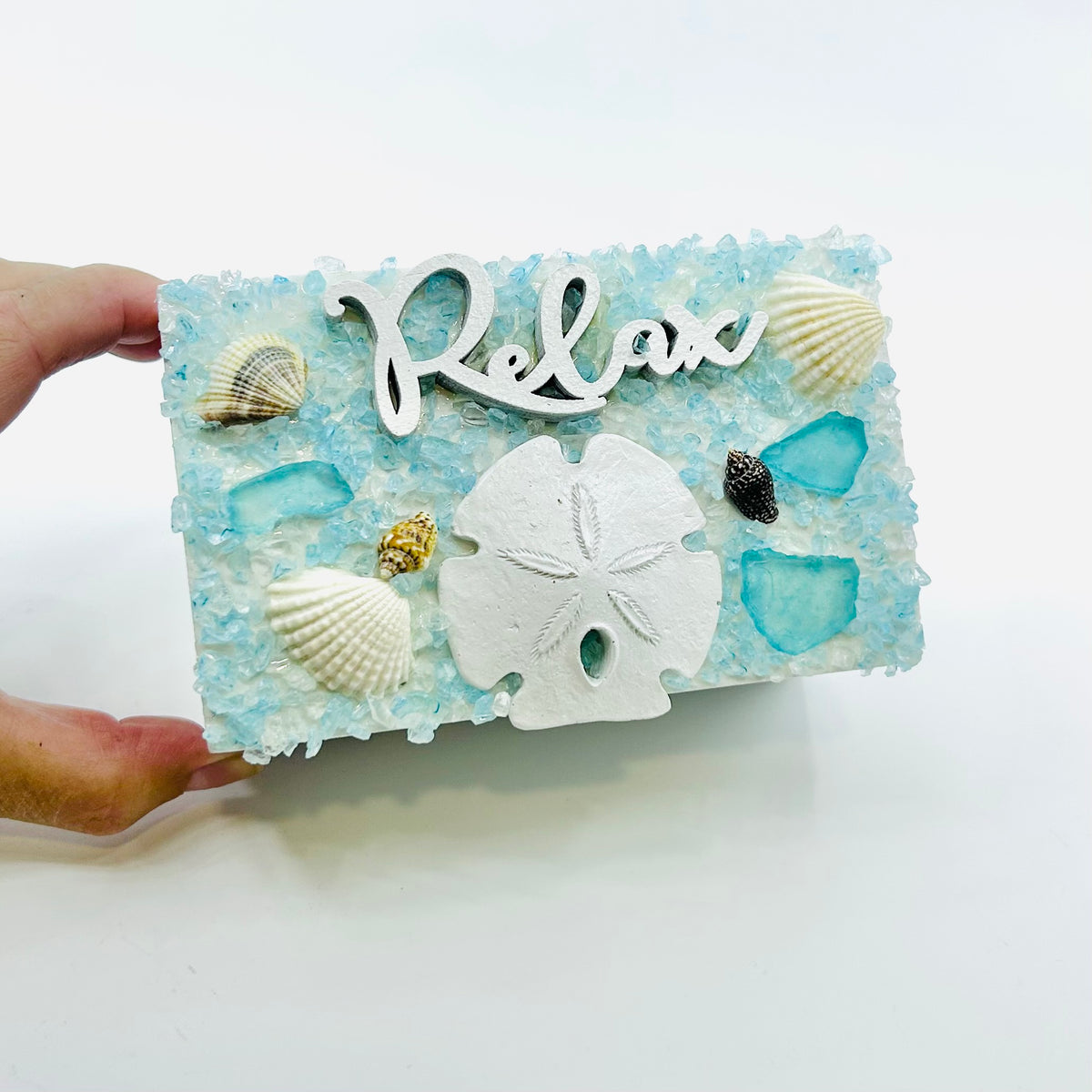 LAST ONE - Relax Coastal Trinket Box, Large