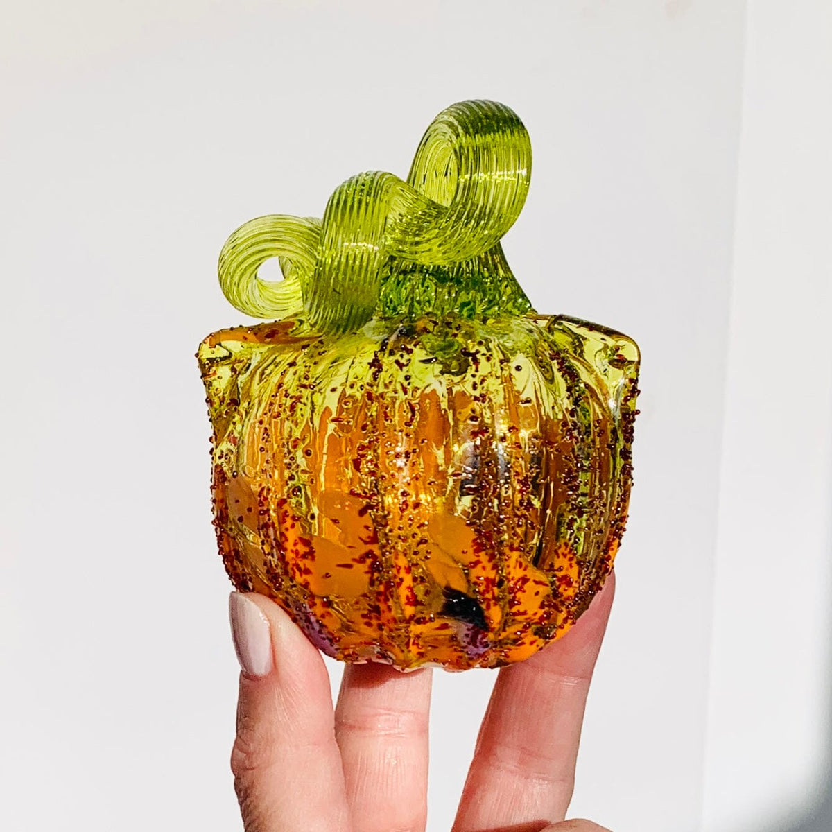 Daily Catkin 1189 Daily Pumpkin Luke Adams Glass Blowing Studio 