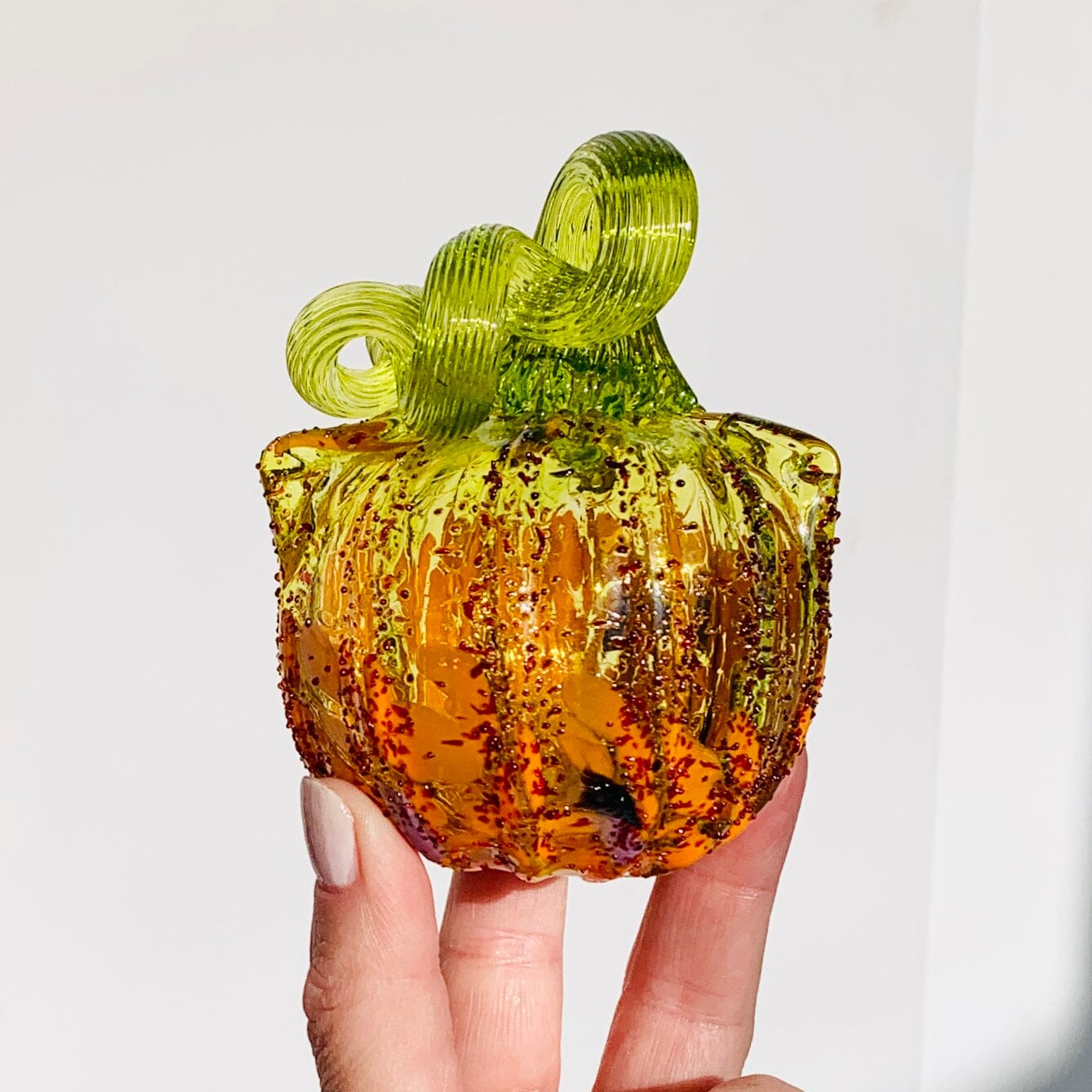 Daily Catkin 1189 Daily Pumpkin Luke Adams Glass Blowing Studio 