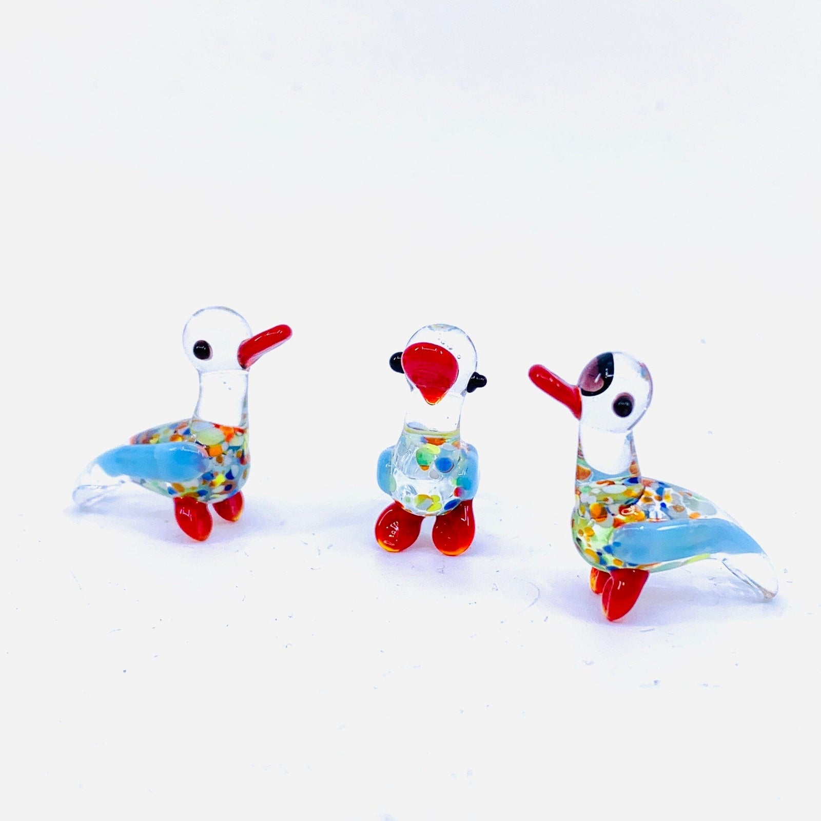 Tiny Glass Confetti Duck 300 Miniature GANZ 