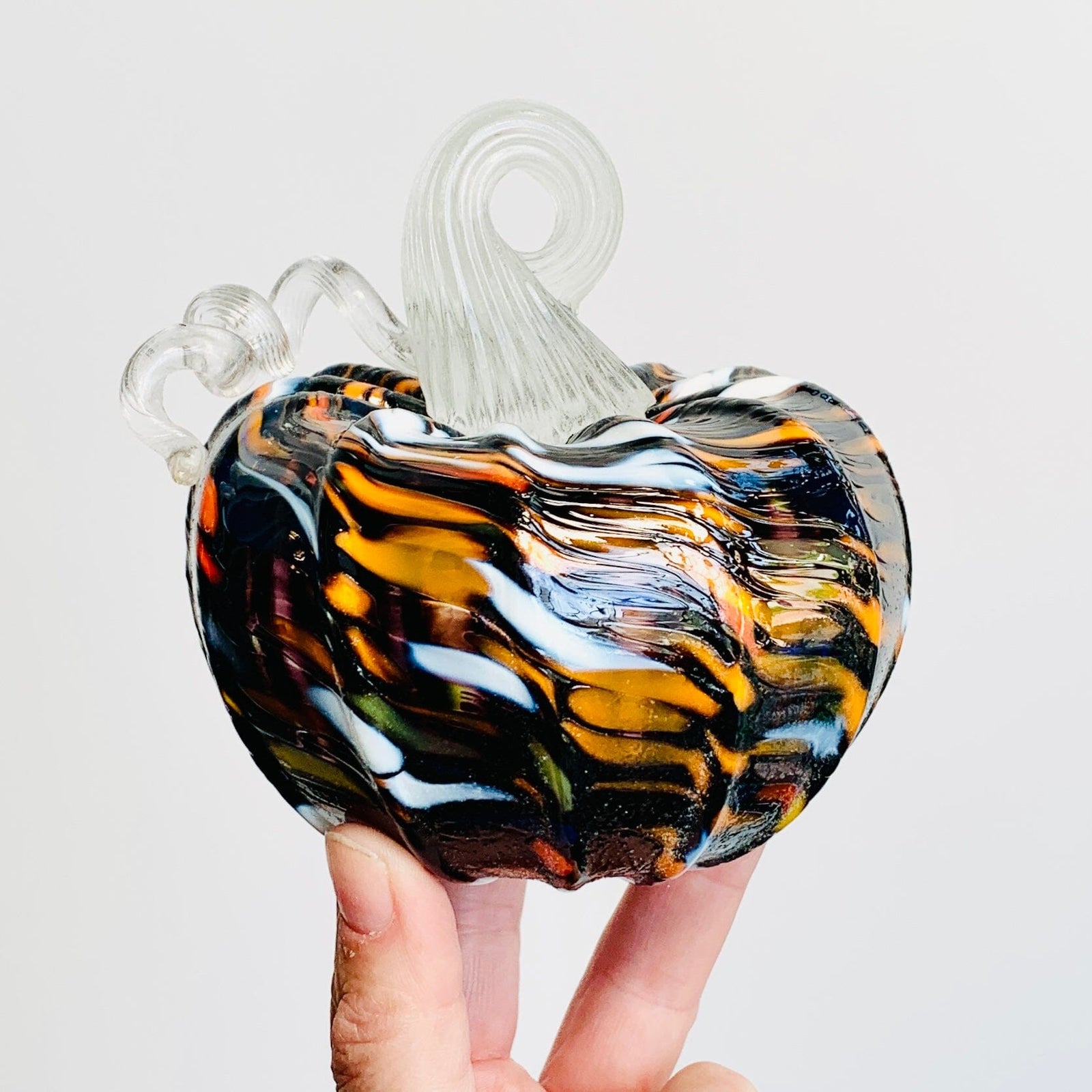 Daily Glow Pumpkin 3625 Fall Squat Gabby Luke Adams Glass Blowing Studio 