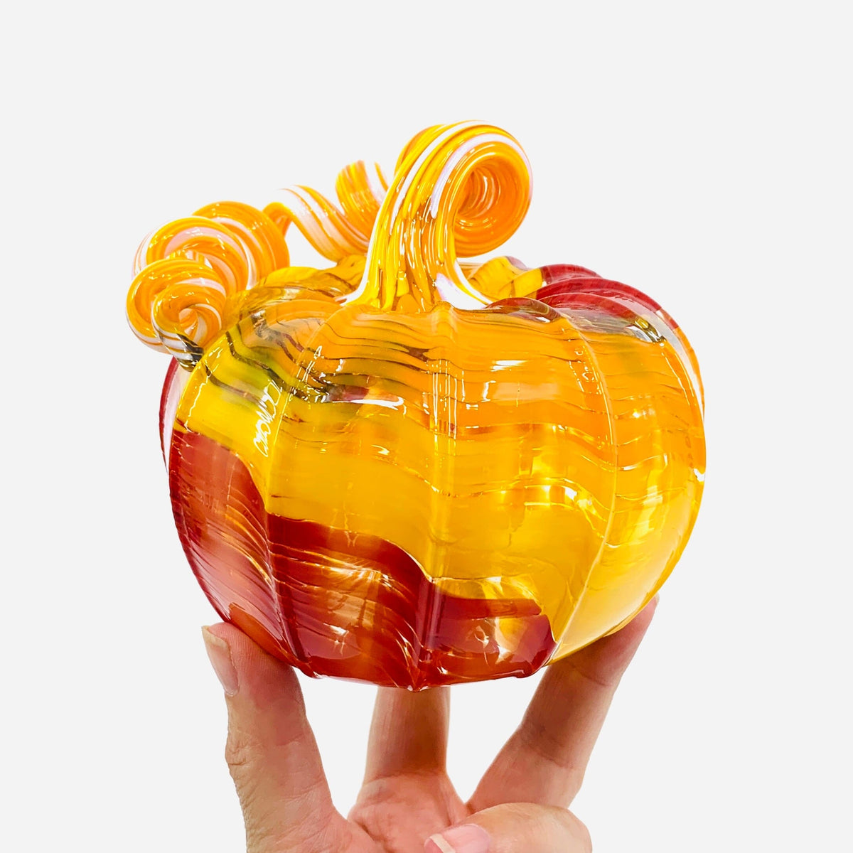 Daily Pumpkin 3114 Fall Squat Gabby Luke Adams Glass Blowing Studio 