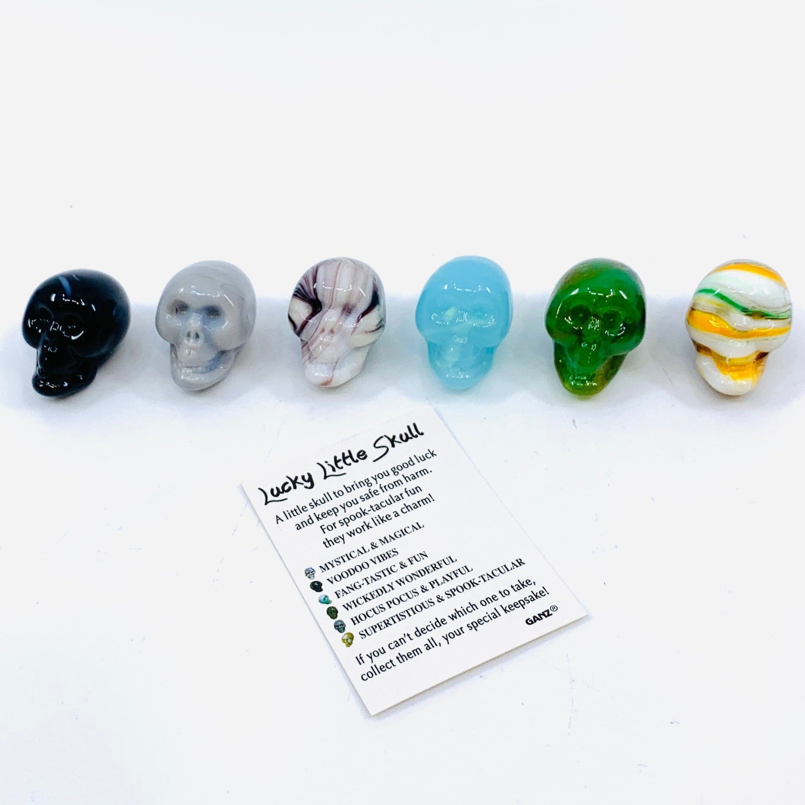 Lucky Little Skull Pocket Charm PT206 Miniature GANZ 