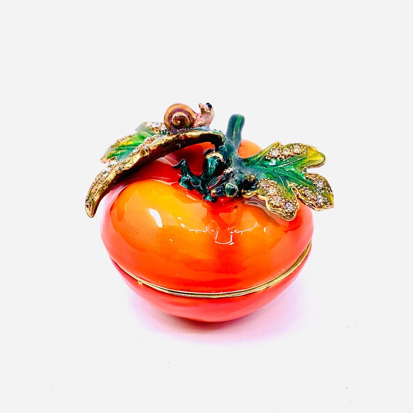 Bejeweled Enamel Trinket Box 29 - Harvest Decor Kubla Craft 