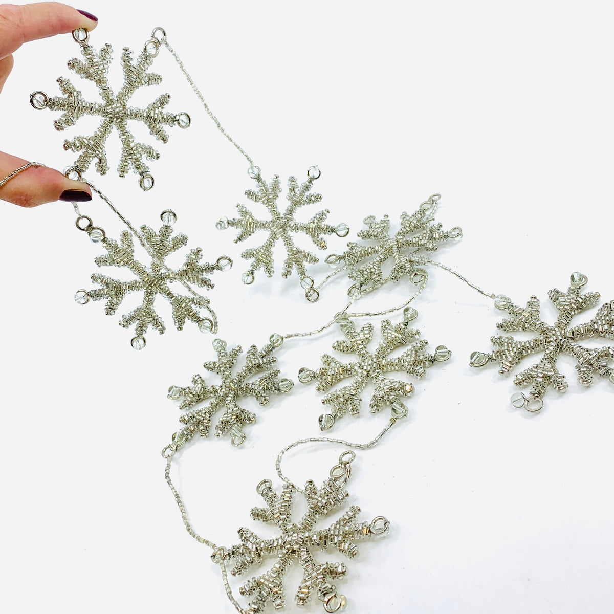 Snowflake Beaded Garland 23