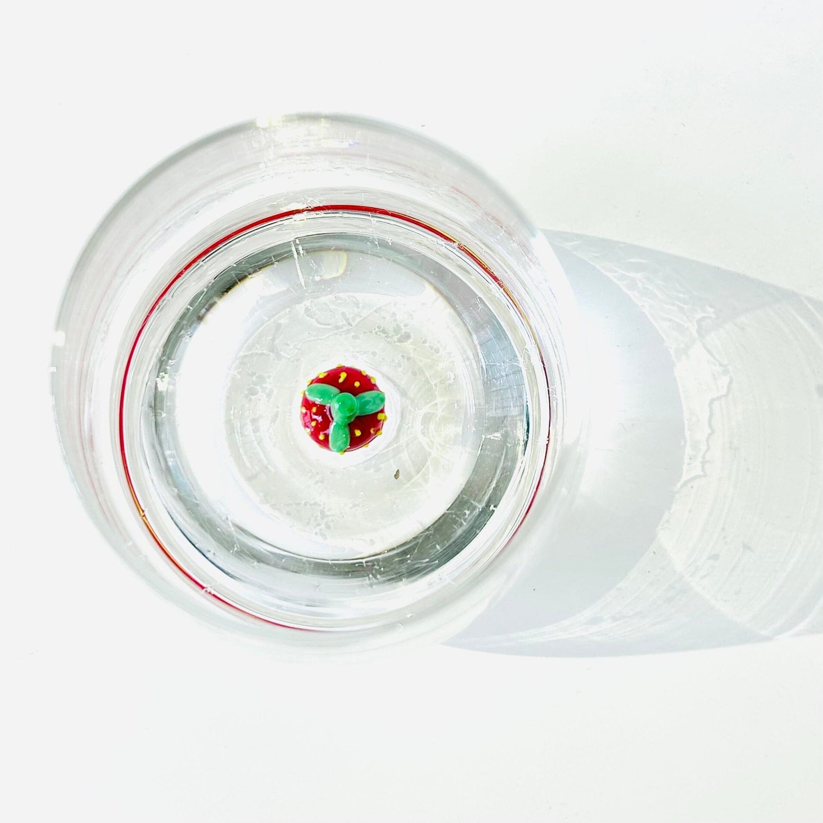 Tiny Animal Large Pour Wine Glass, Strawberry Decor Creative Co-Op 