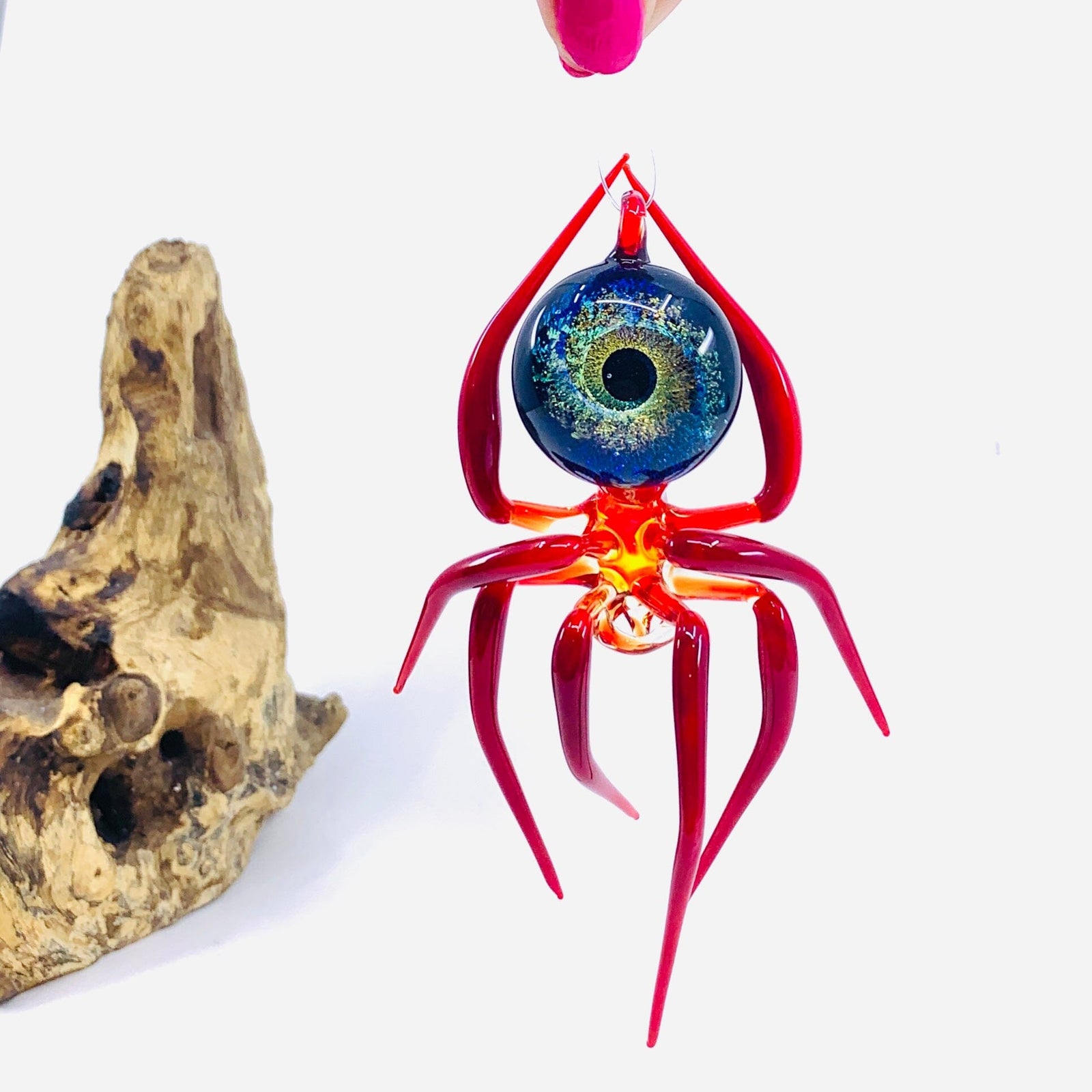 Glass Galaxy Spider Ornament, 38 Ornament WGK Glass Art Inc 