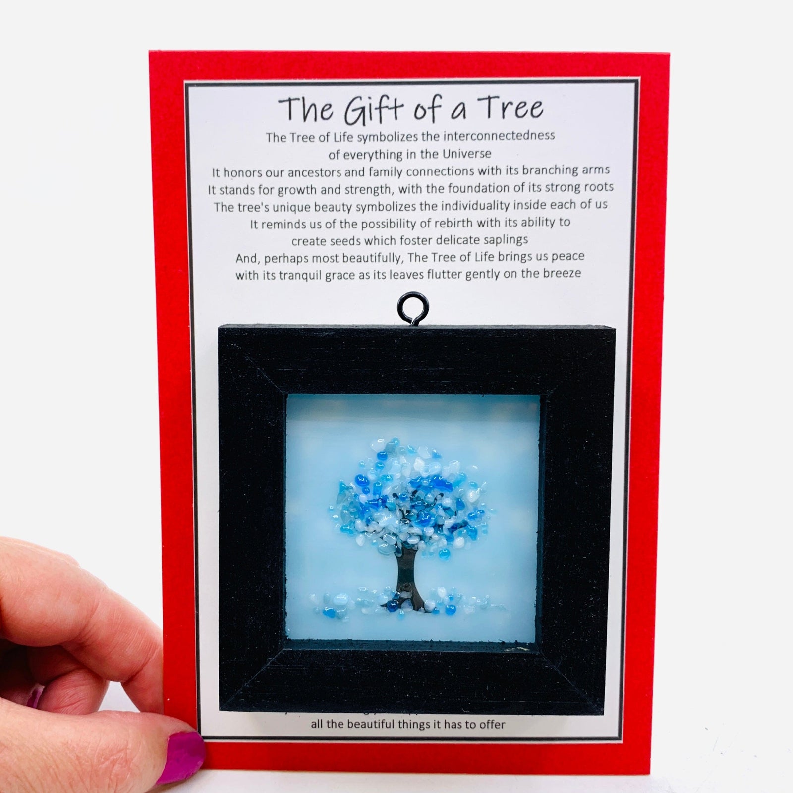 Fused Glass Tree of Life Shadow Box 28 Decor Glimmer Glass Gifts 