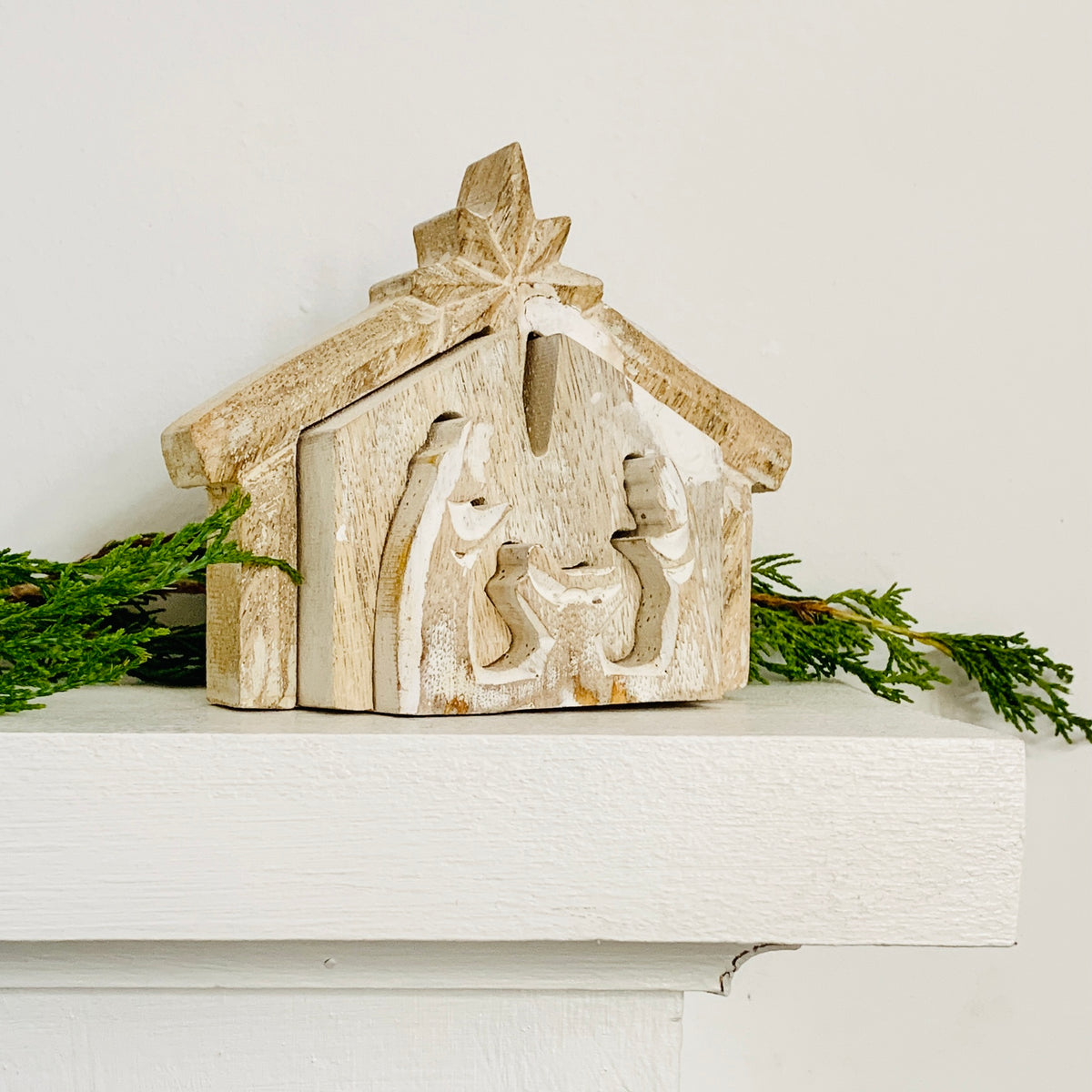 Wooden Manger Carving