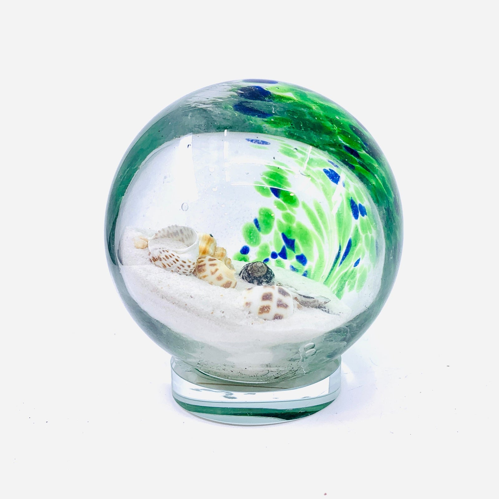 Sea Life Glass Globe Paperweight Decor Chesapeake Bay 