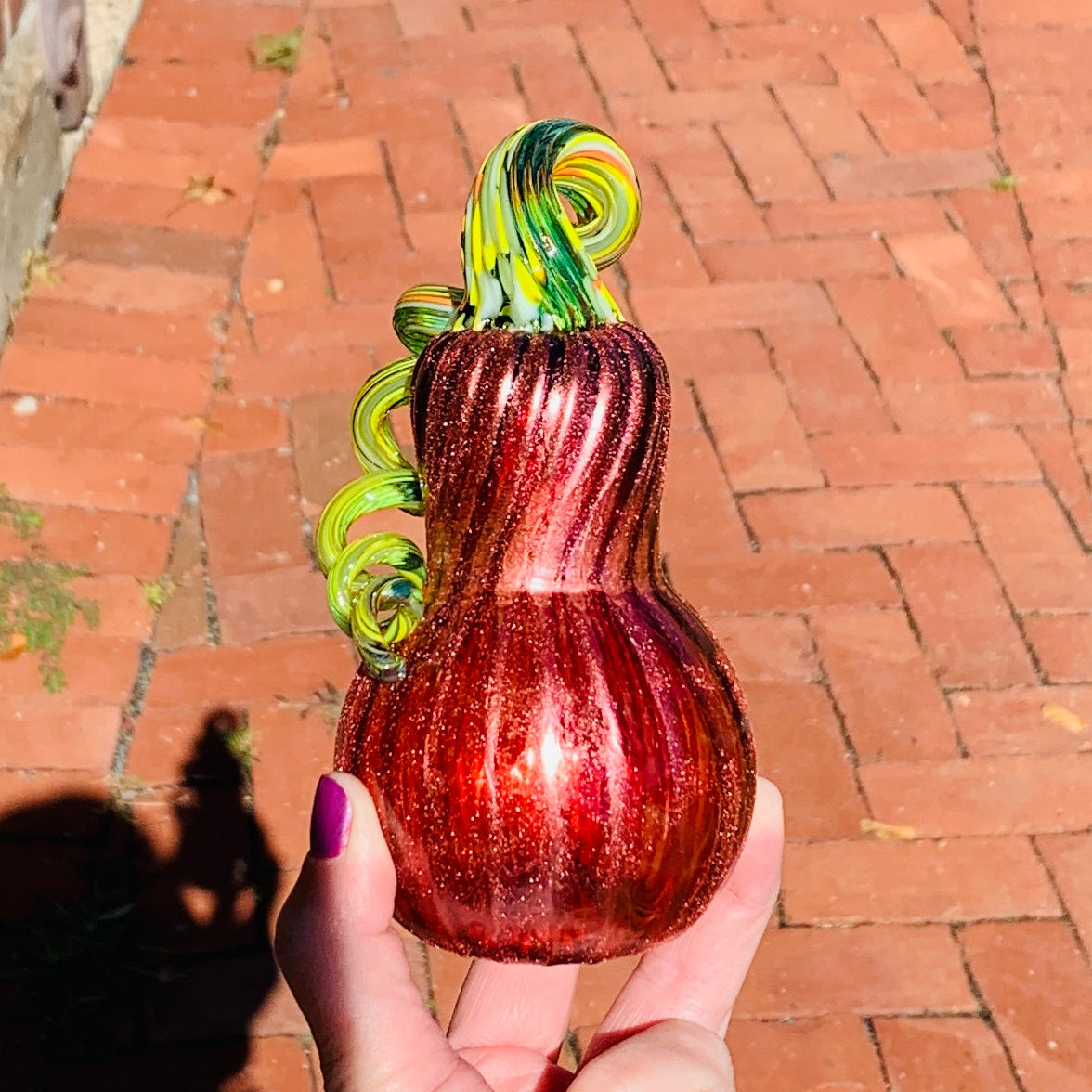 Daily Pumpkin 706 Cherry Shimmer Gourd