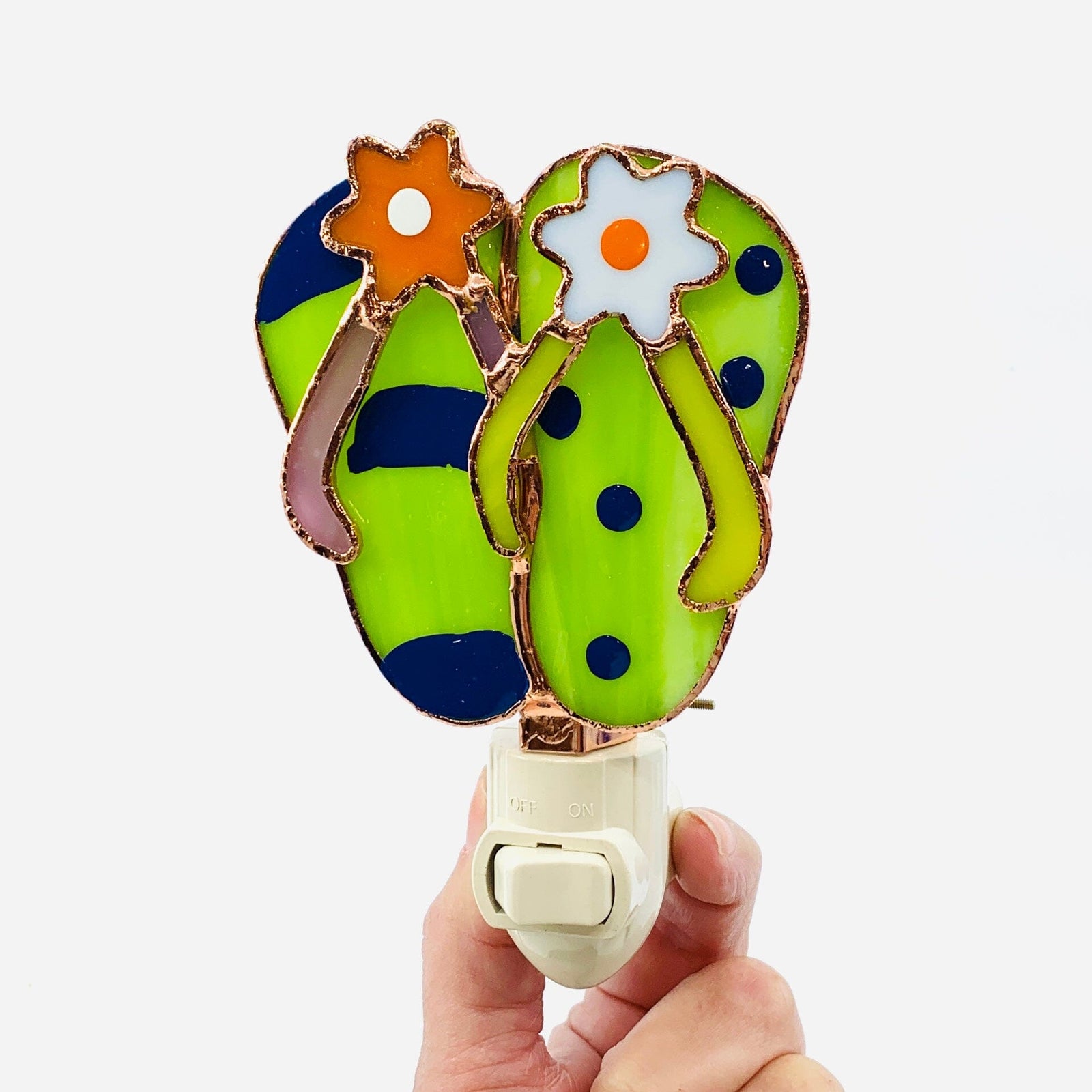 Stained Glass Flip Flop Nightlight Decor Gift Essentials 