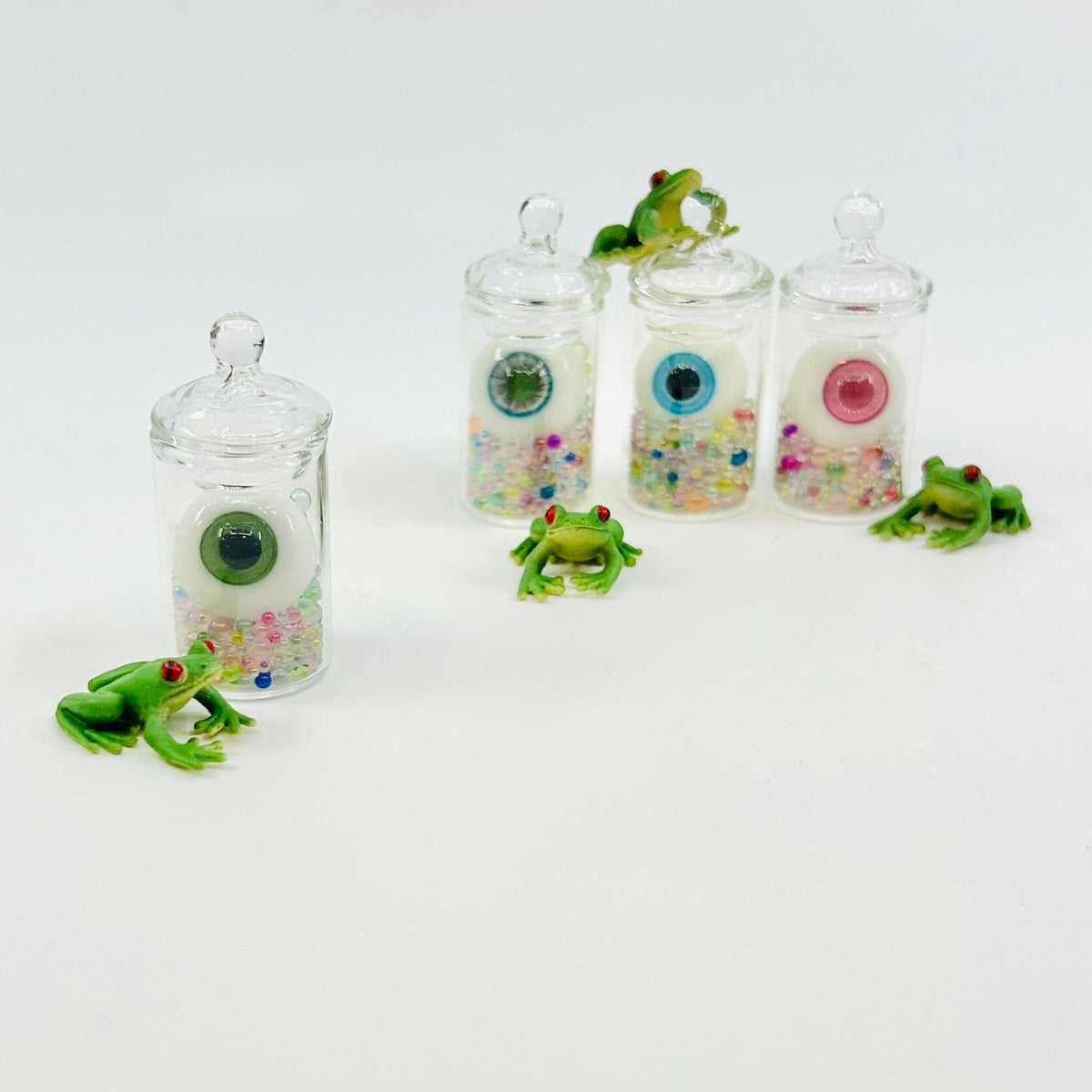 Spooky Potion Glass Eye Jars Miniature - 