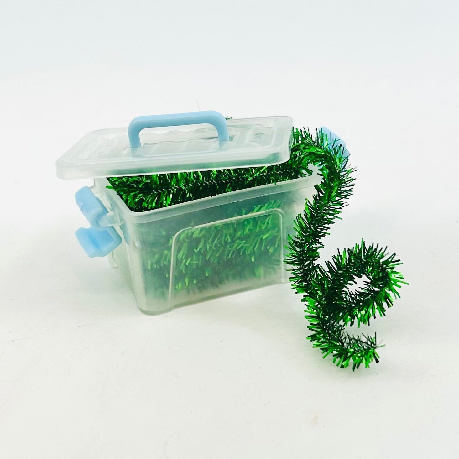 Tiny Attic Tote of Christmas Garland, Green Miniature - 