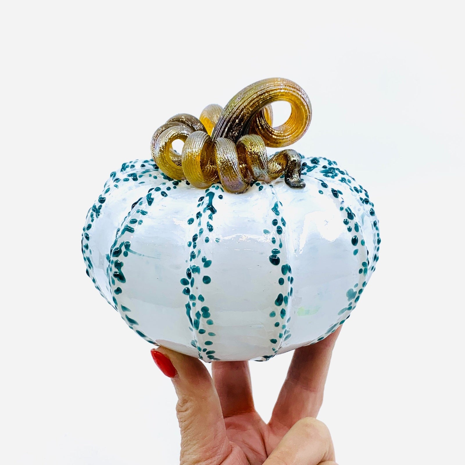 Daily Pumpkin 835 Holiday Squat Gabby Luke Adams Glass Blowing Studio 